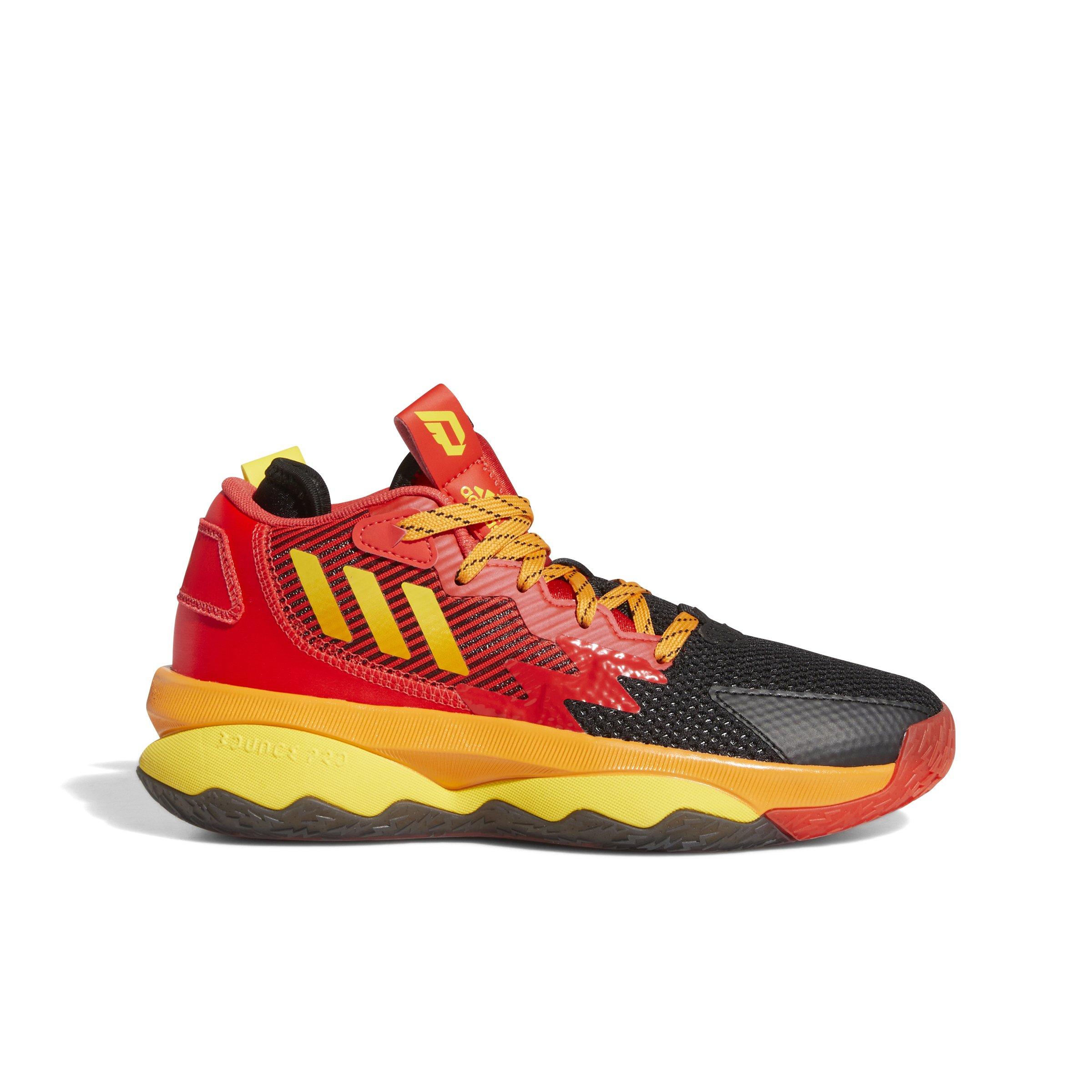 Red and cheap yellow adidas