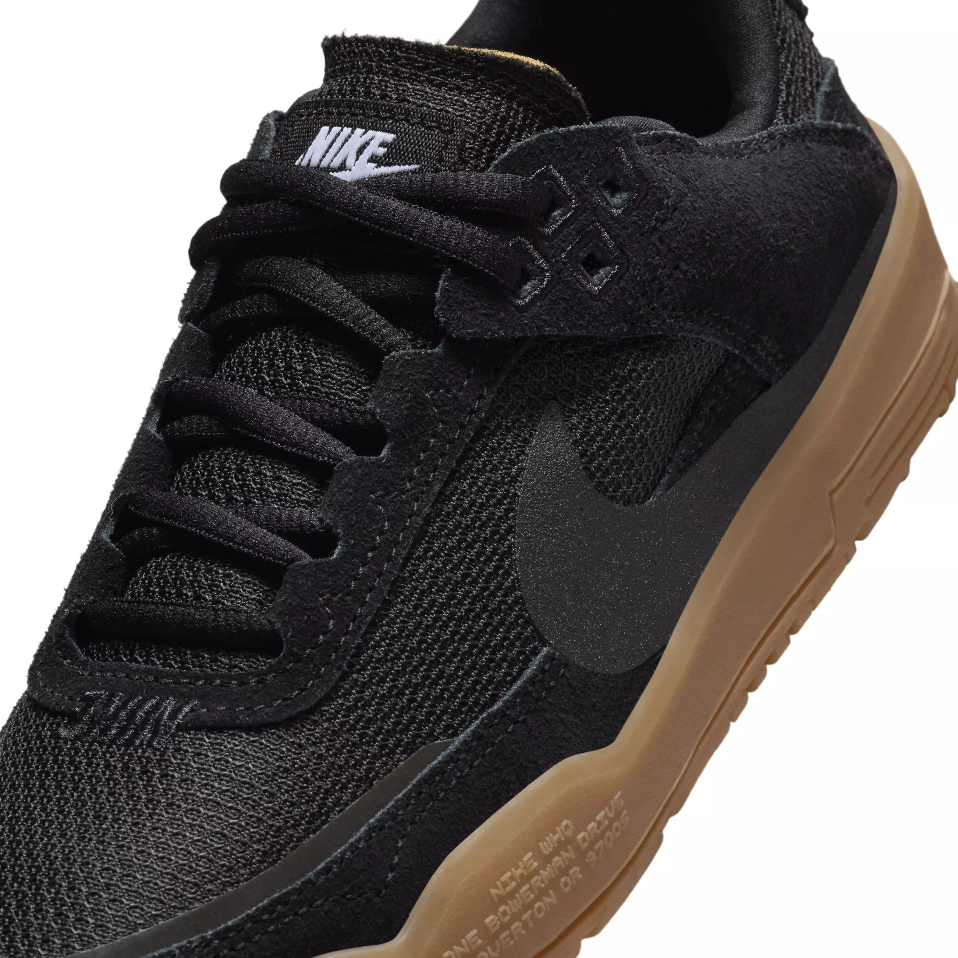 Nike SB Day One "Black/Gum Light Brown/White/Black" Grade School Boys' Skateboarding Shoe - BLACK/LT BROWN/WHITE/BLACK