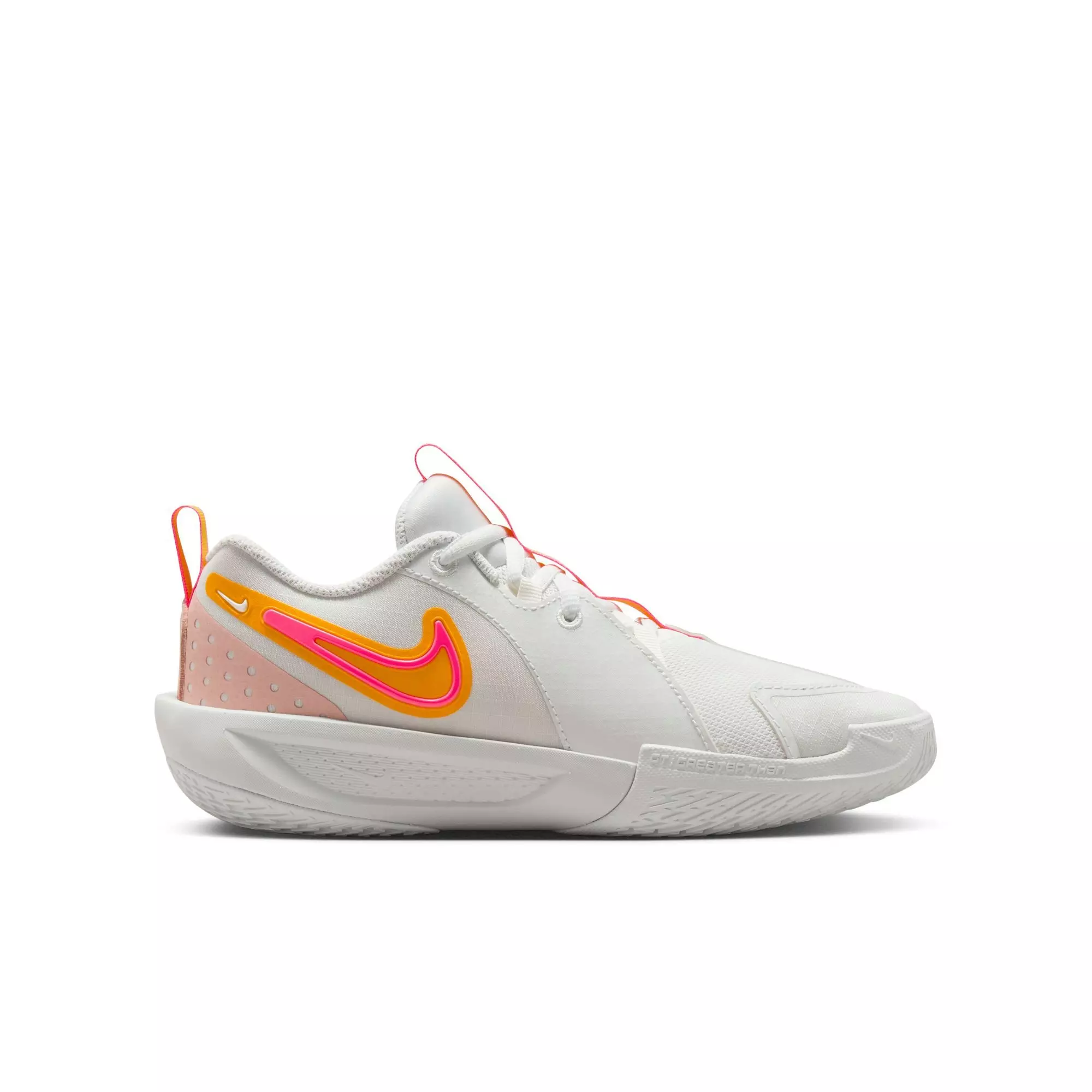 Nike G.T. Cut 3 "White/Hyper Pink/University Gold/Arctic Orange" Grade School Boys' Basketball Shoe - WHITE/PINK/GOLD/ORANGE