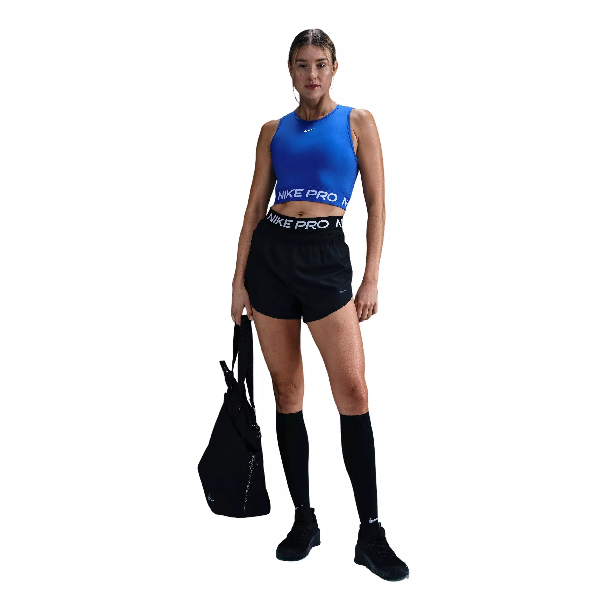 Nike Pro Women's Dri-FIT 365 Cropped Tank Top - Blue - BLUE