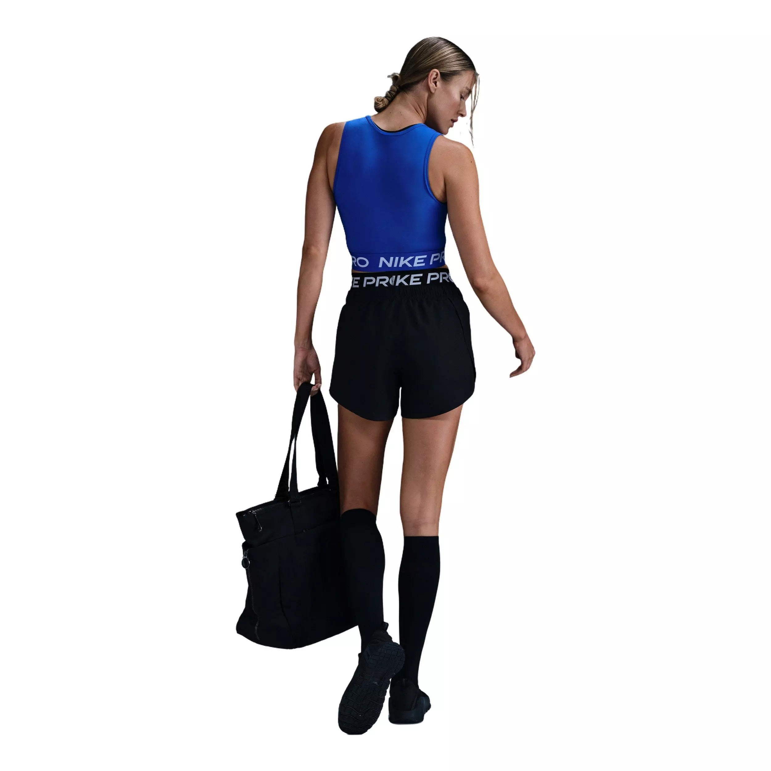 Nike Pro Women's Dri-FIT 365 Cropped Tank Top - Blue - BLUE