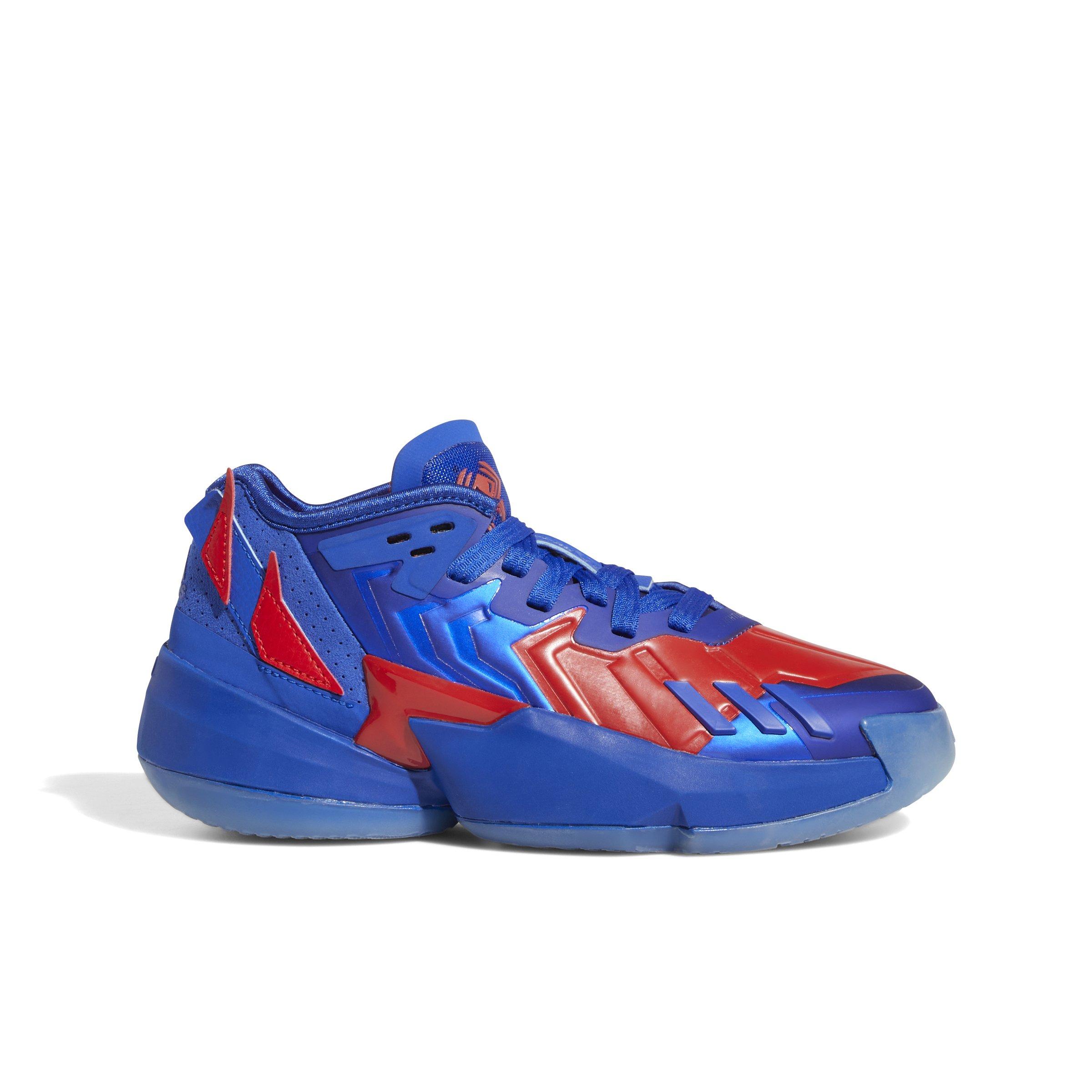 Red white and store blue adidas basketball shoes