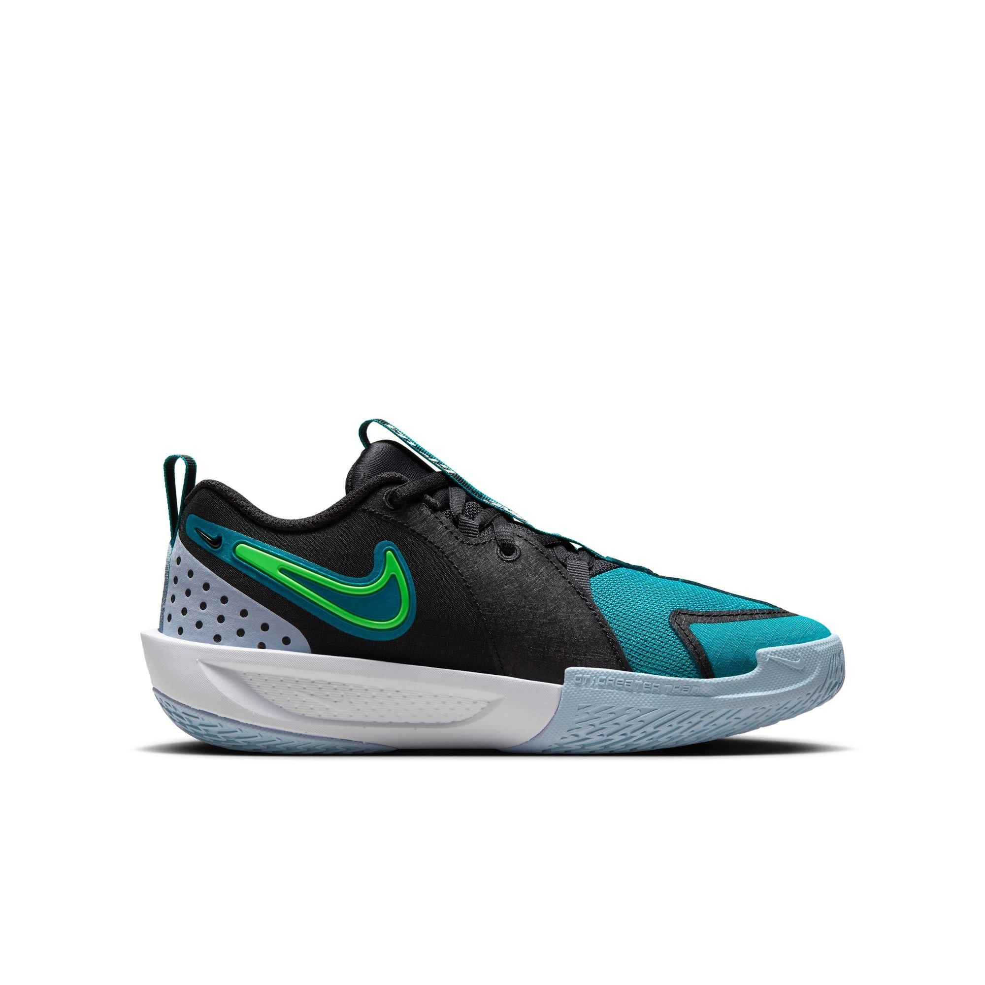 Nike Men\'s Black Basketball Sneakers with Teal Accents DX4985-300] Nike Men main image 4