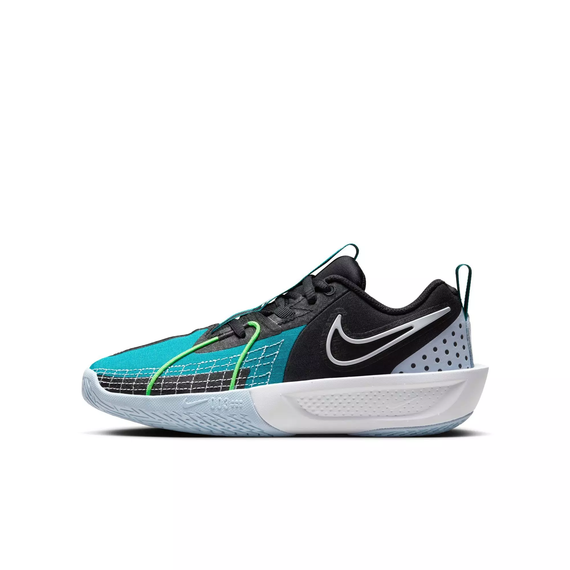 Nike G.T. Cut 3 "Black/Aquamarine/Light Armory Blue/White" Grade School Boys' Basketball Shoe - BLACK/AQUAMARINE/LT BLUE/WHITE