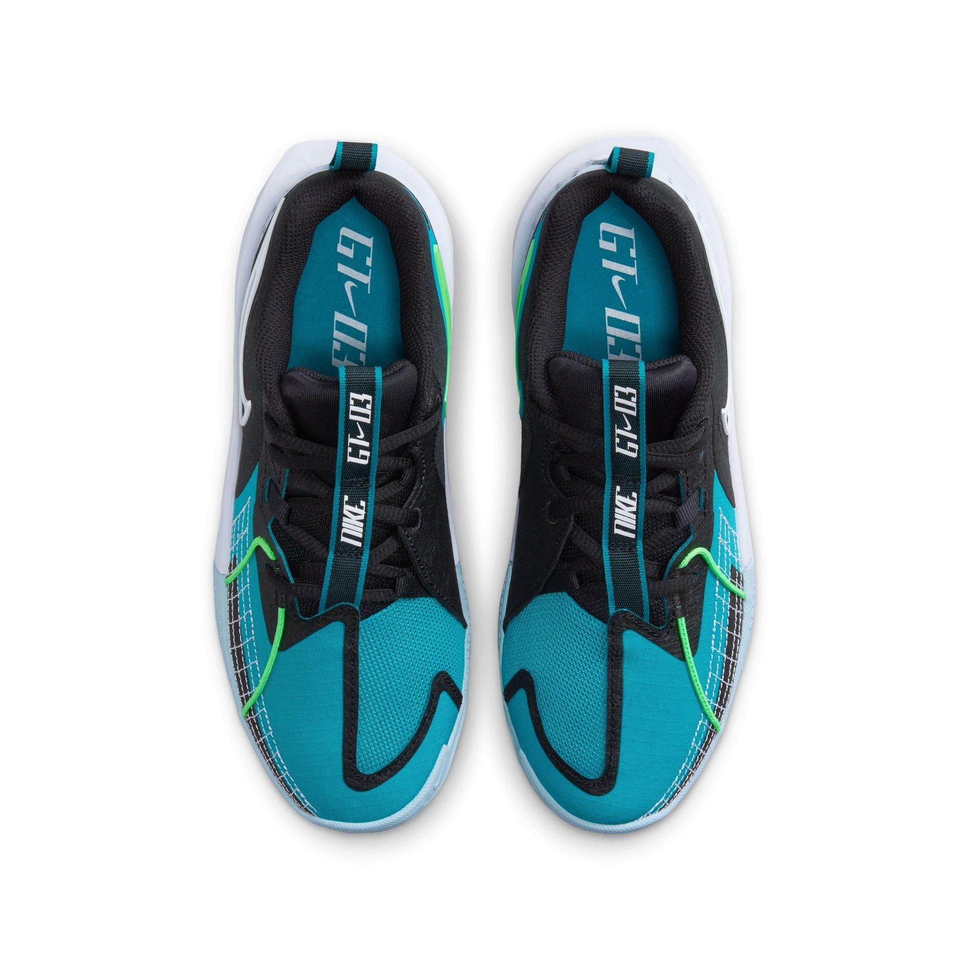 Nike G.T. Cut 3 Grade School Boys' "Black/Aquamarine/Light Armory Blue/White" Basketball Shoe