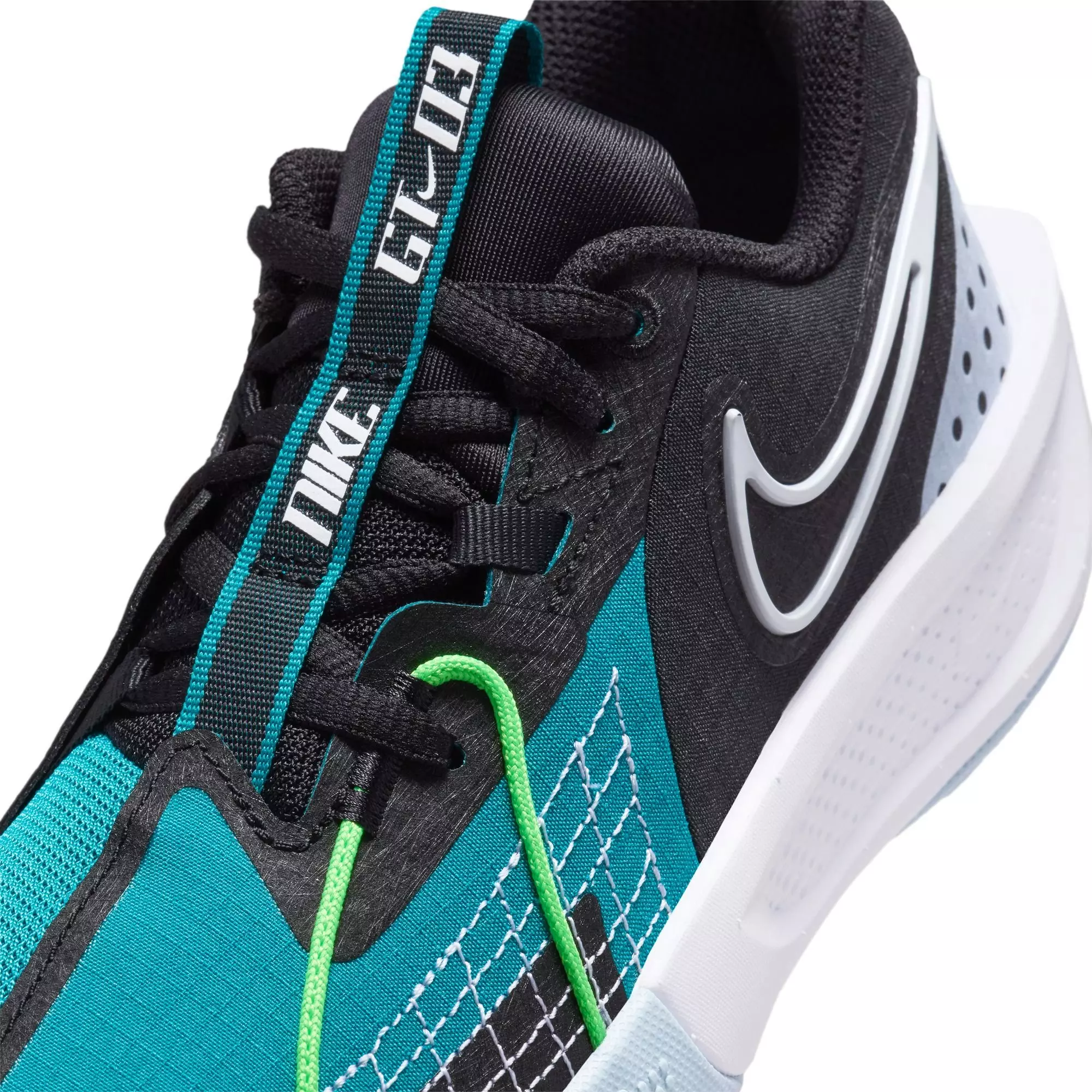 Nike G.T. Cut 3 "Black/Aquamarine/Light Armory Blue/White" Grade School Boys' Basketball Shoe - BLACK/AQUAMARINE/LT BLUE/WHITE