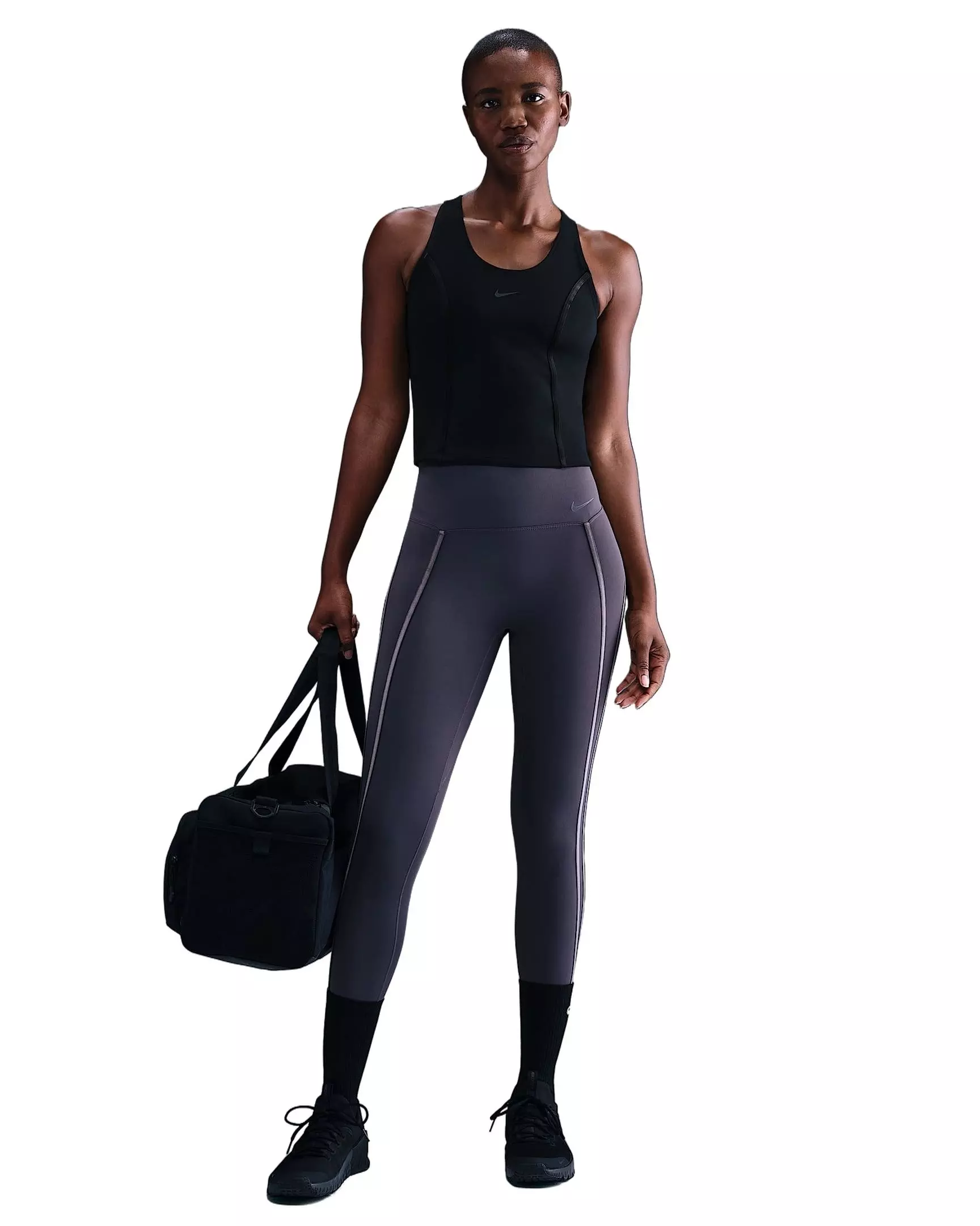 Nike Women's One Dri-FIT Fitted Tank Top -Black - BLACK