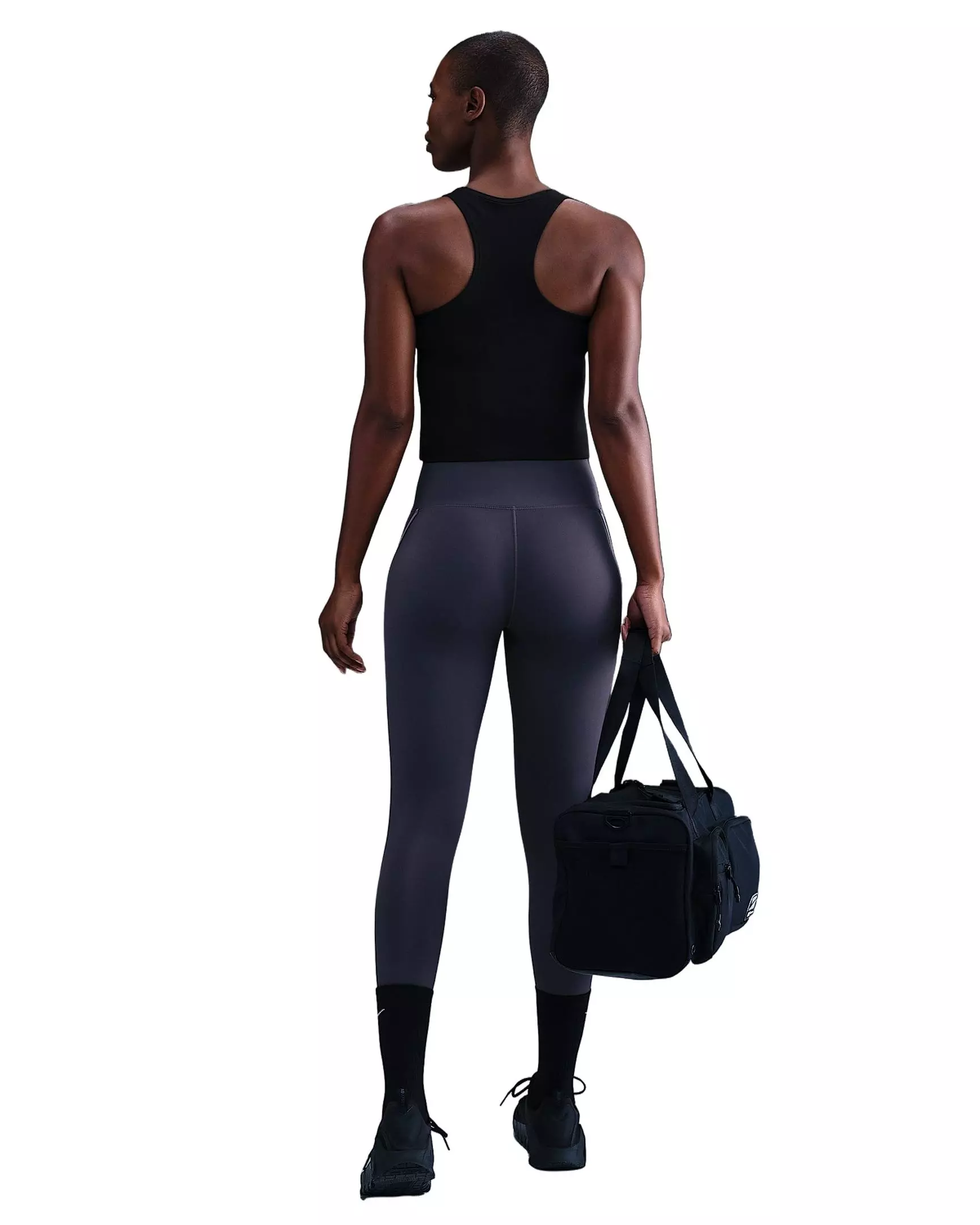 Nike Women's One Dri-FIT Fitted Tank Top -Black - BLACK