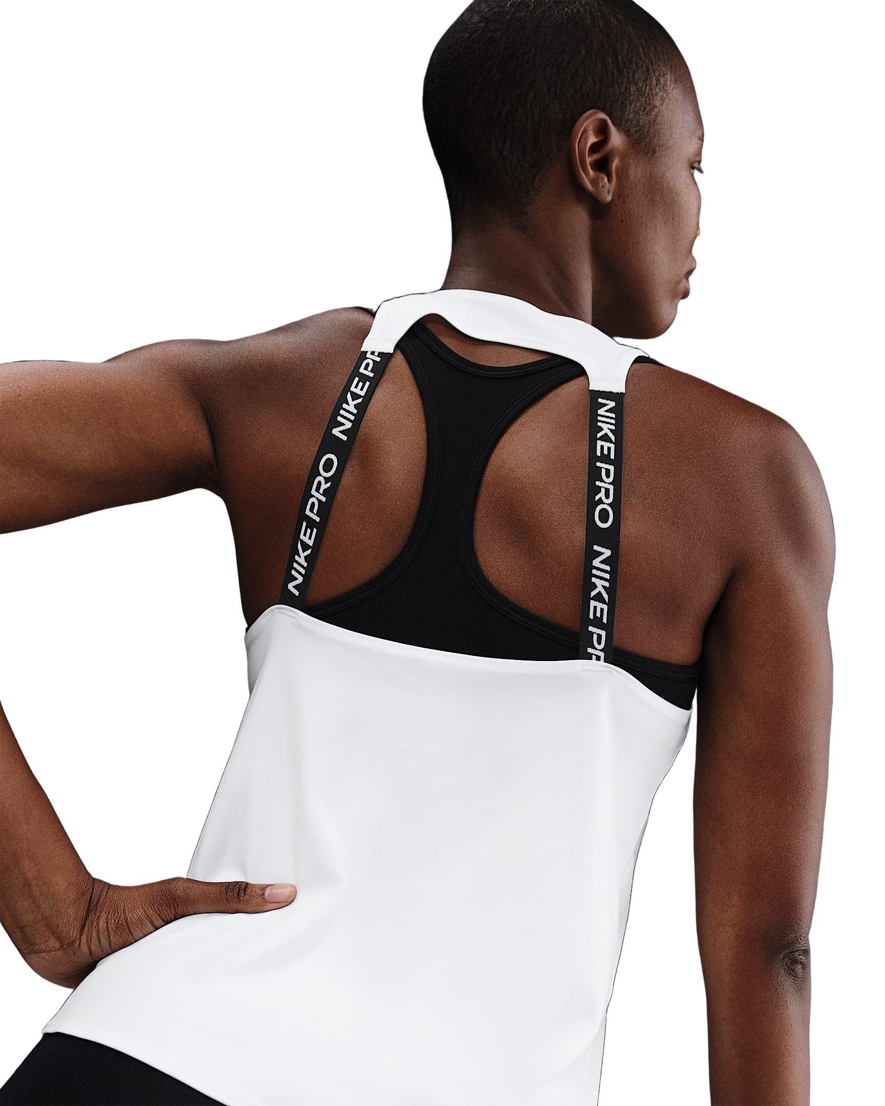 Nike Women's Pro Dri-FIT Elastika Tank Top - White - WHITE Thumbnail View 2