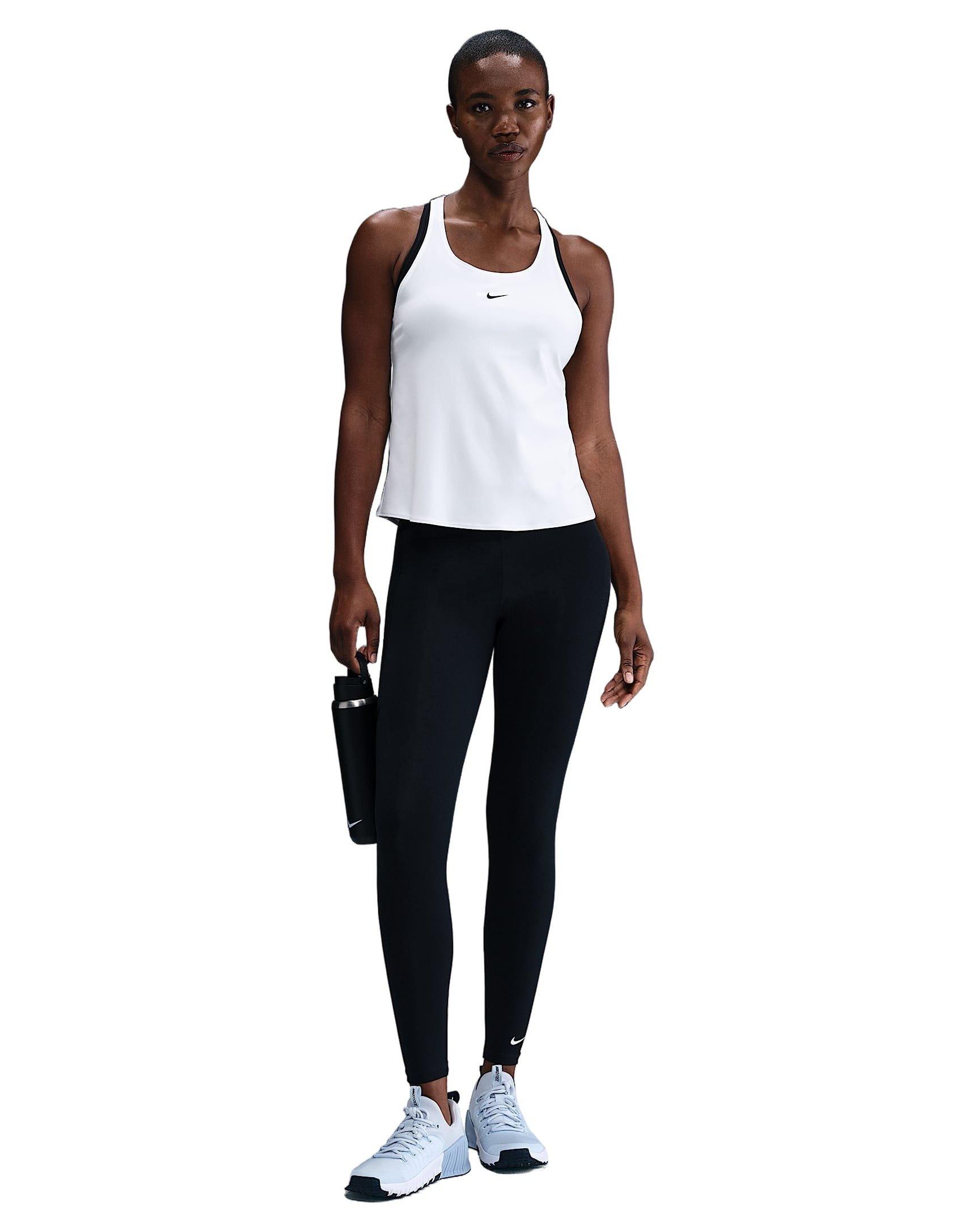 Nike Women's Pro Dri-FIT Elastika Tank Top -White - WHITE Thumbnail View 4