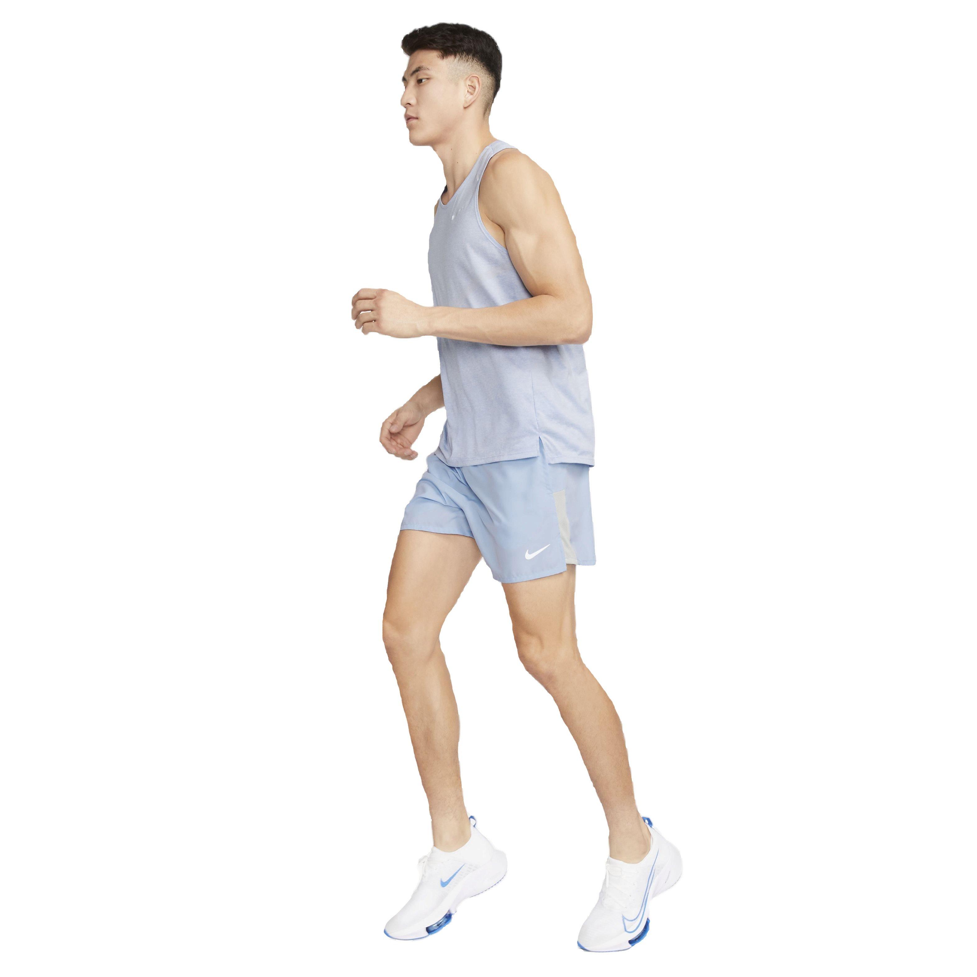 Nike Men's Dri-FIT Challenger 5" Brief-Lined Versatile Shorts - BLUE Thumbnail View 8