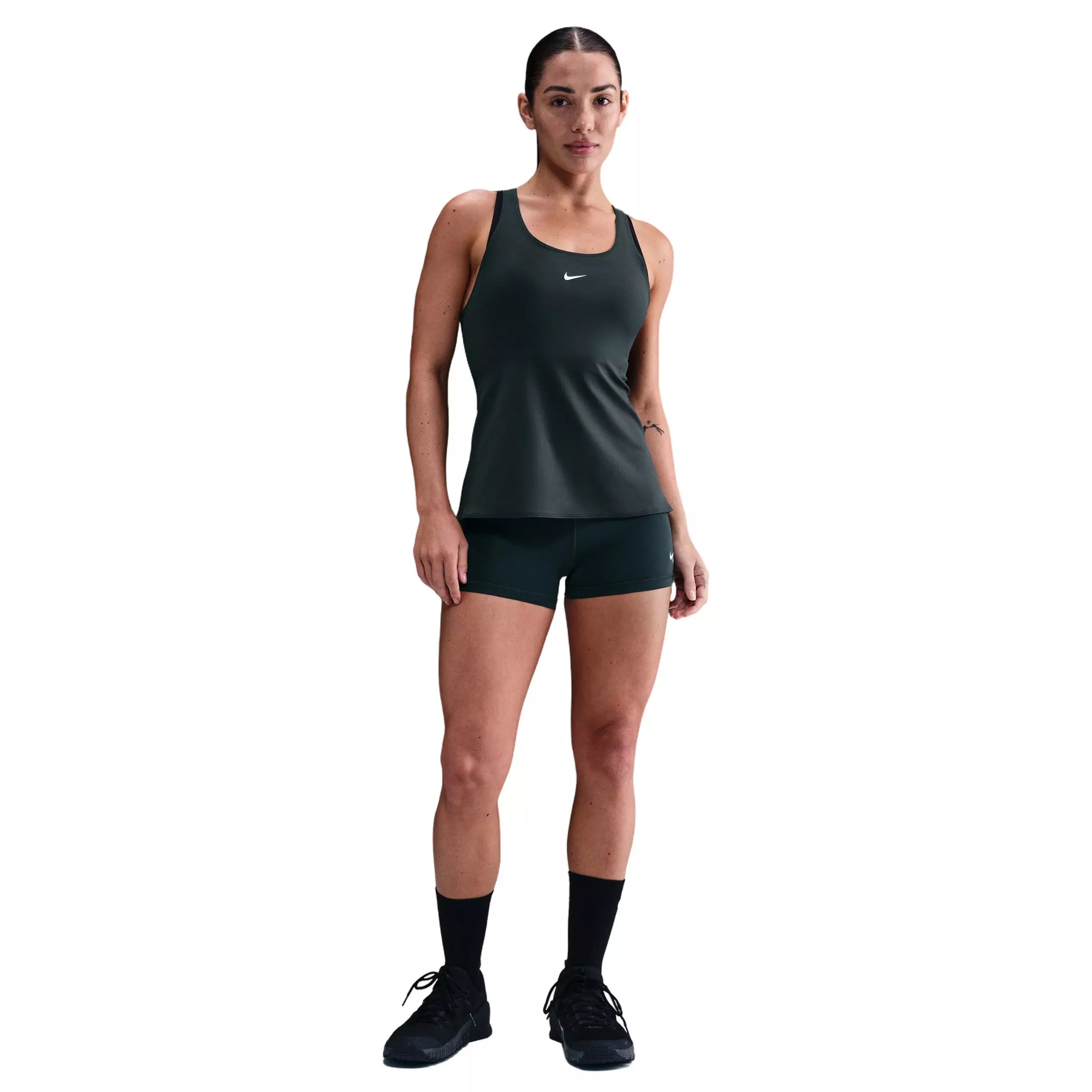 Nike Women's Pro Dri-FIT Elastika Tank Top -Seaweed Green - SEAWEED GREEN