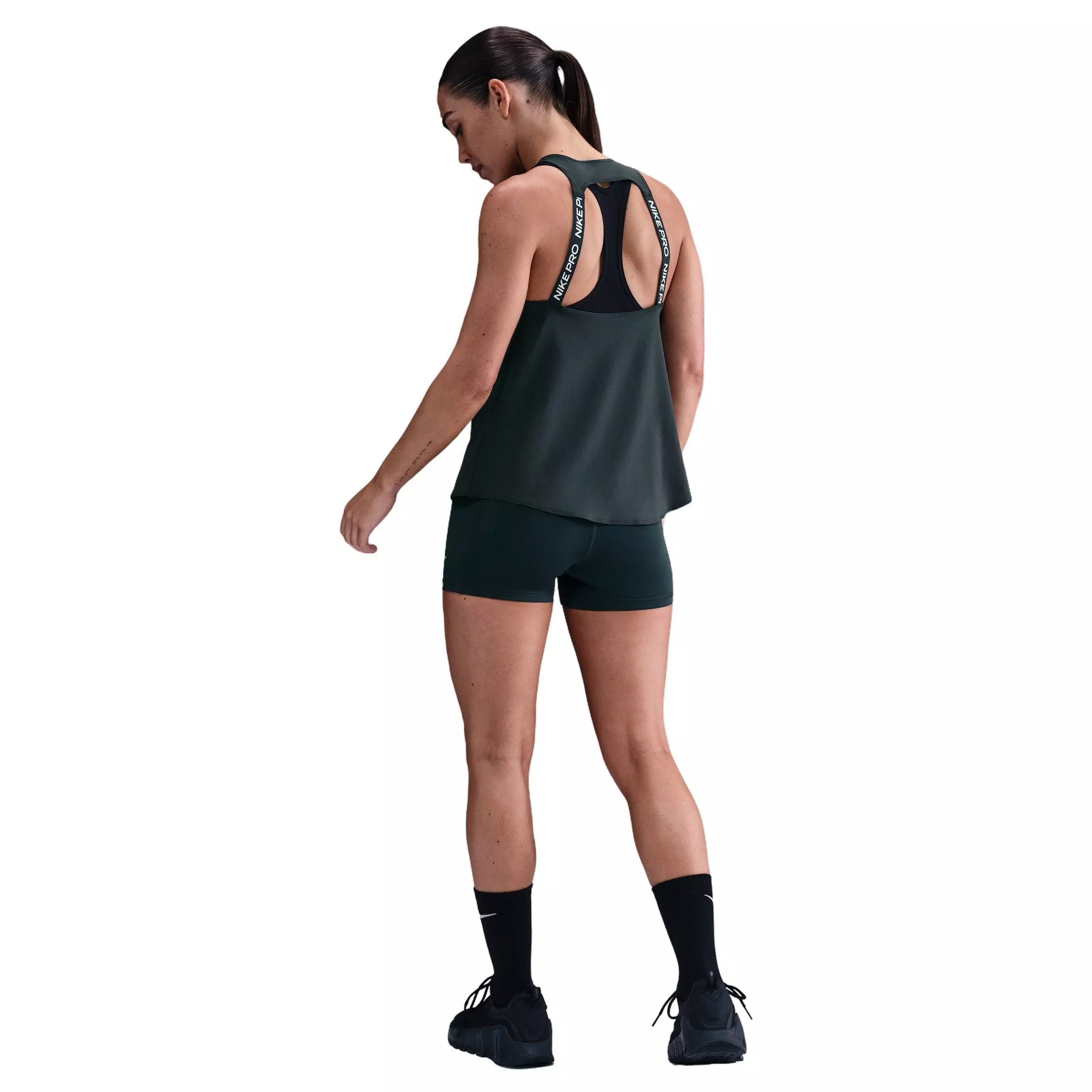 Nike Women's Pro Dri-FIT Elastika Tank Top -Seaweed Green - SEAWEED GREEN