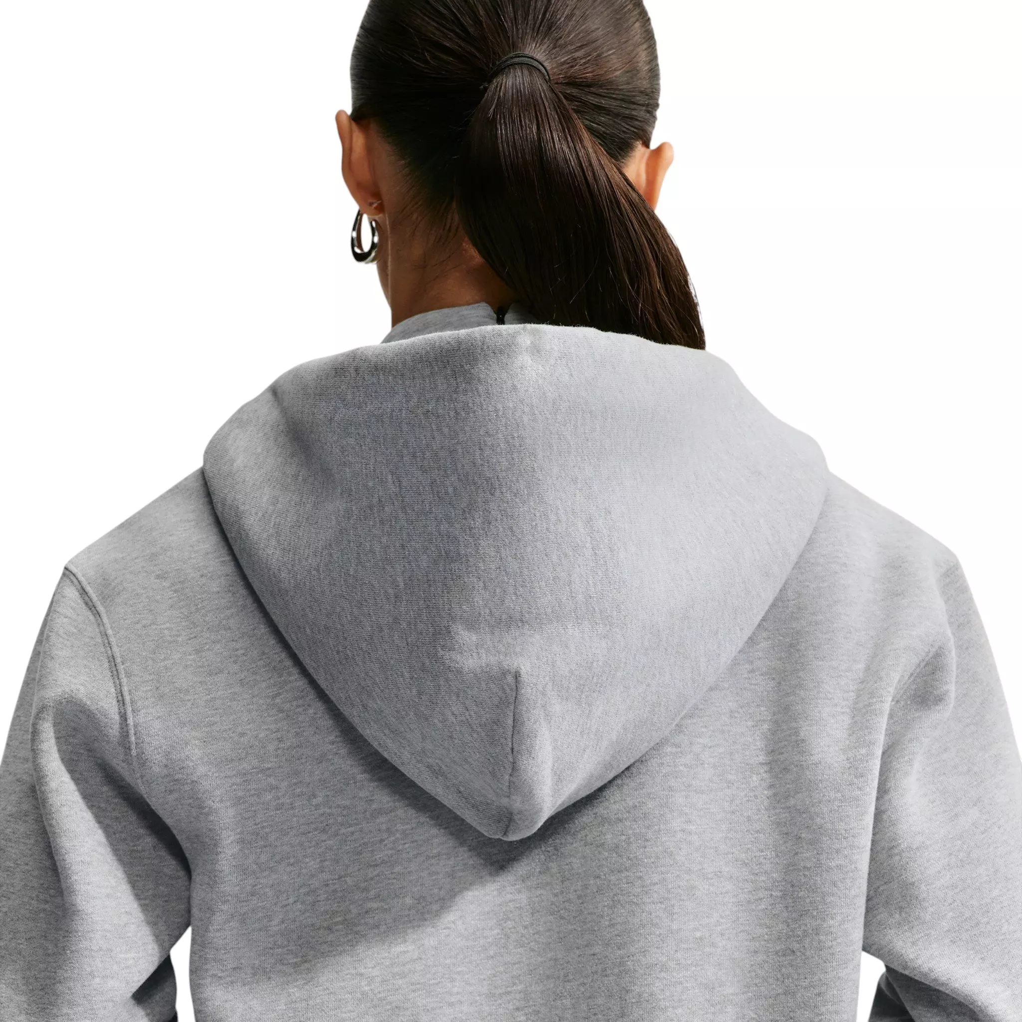 Nike Women's Studio Fleece Medium Weight Full-Zip Hooded Jacket - Grey - grey