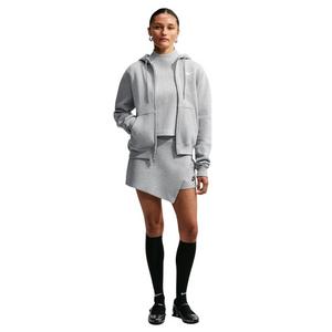 Nike Women's Studio Fleece Medium Weight Full-Zip Hooded Jacket - Grey - grey