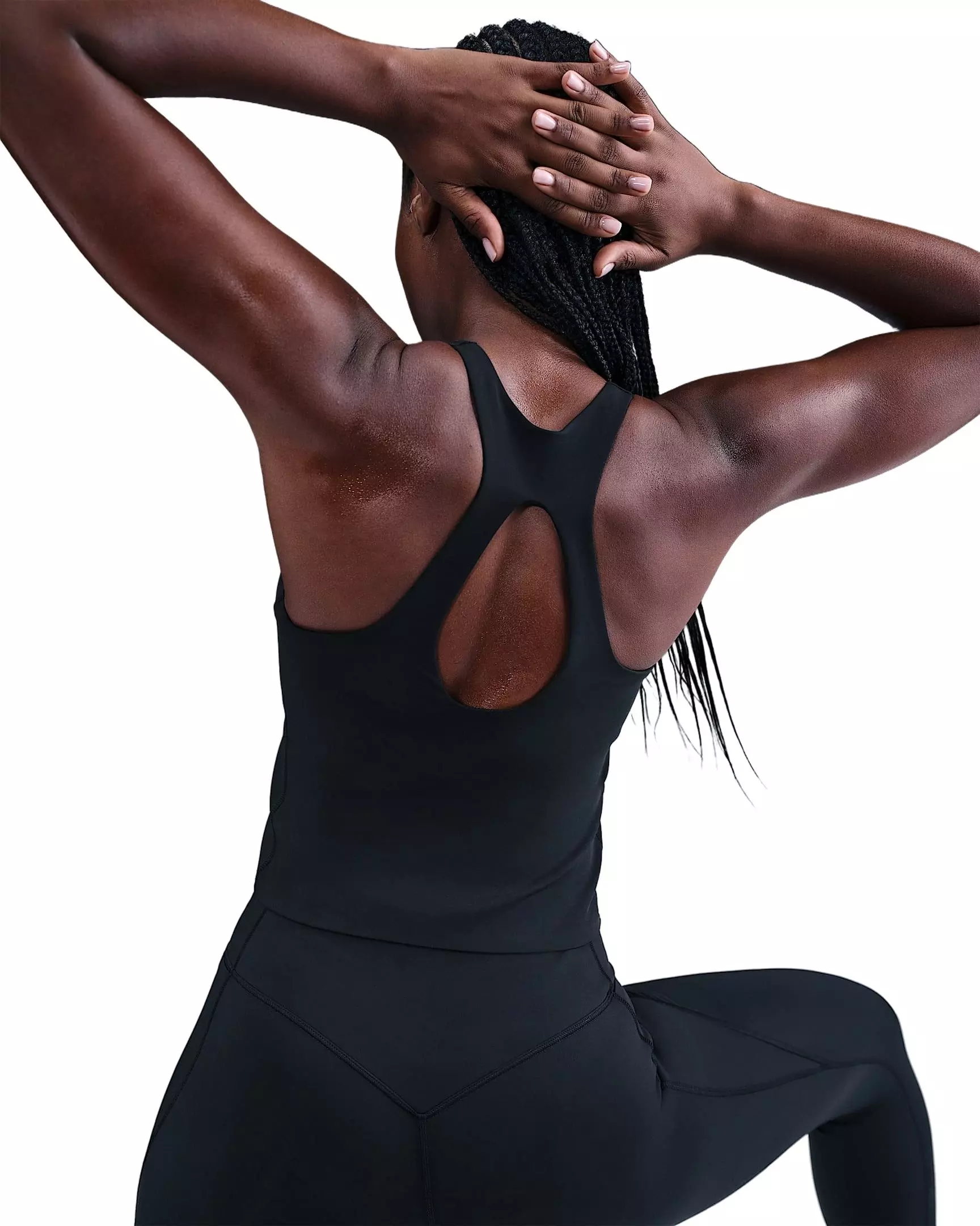 Nike Women's Universa Medium-Support Padded Sports Bra Tank -Black - BLACK