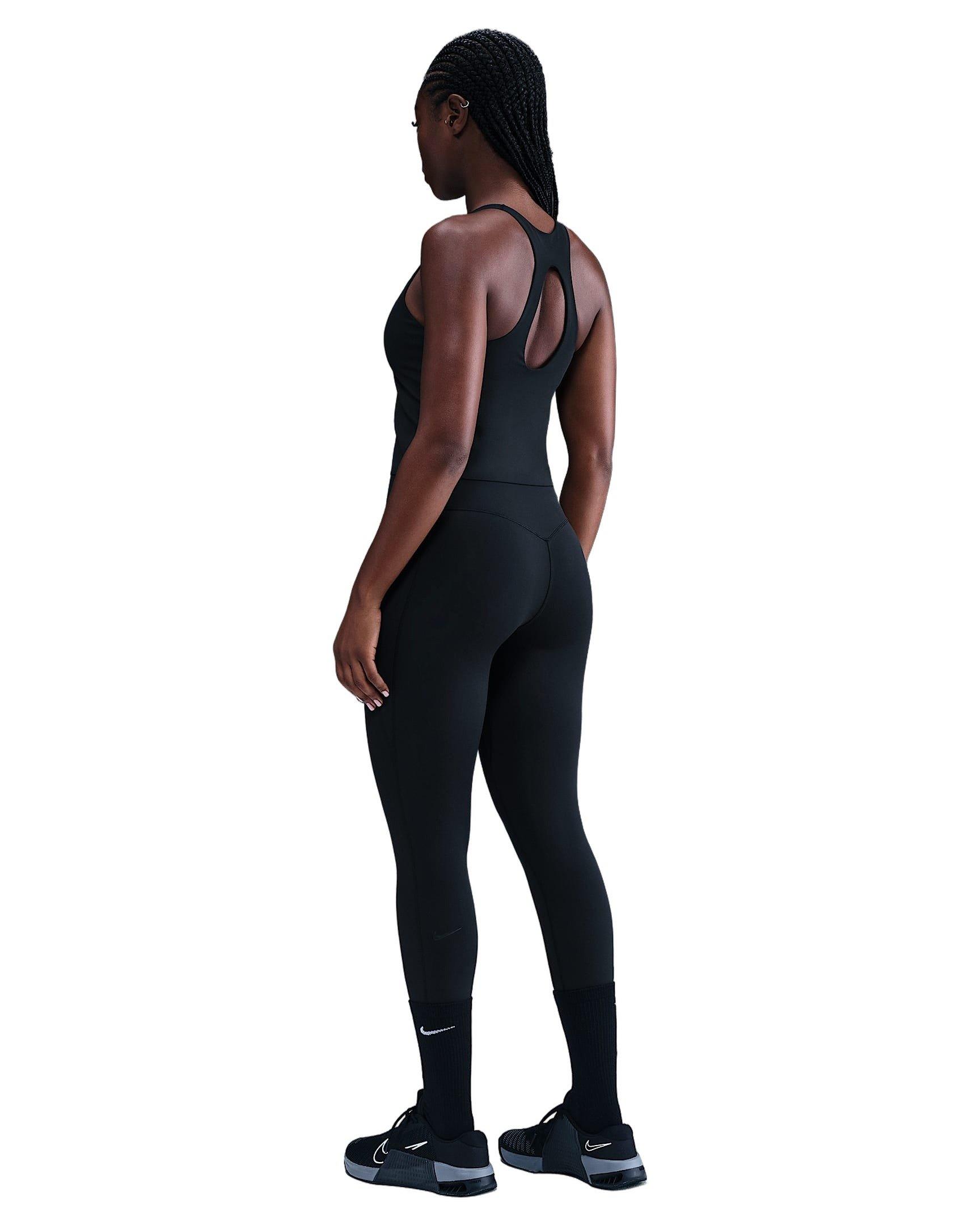 Nike Women's Universa Medium-Support Padded Sports Bra Tank - Black - BLACK Thumbnail View 5