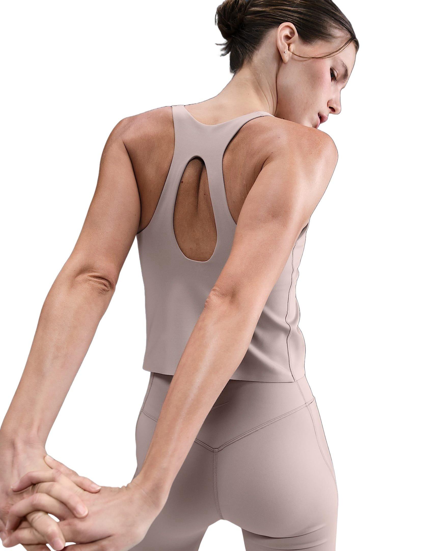 Nike Women's Universa Medium-Support Padded Sports Bra Tank -Malt Brown - MALT BROWN Thumbnail View 2