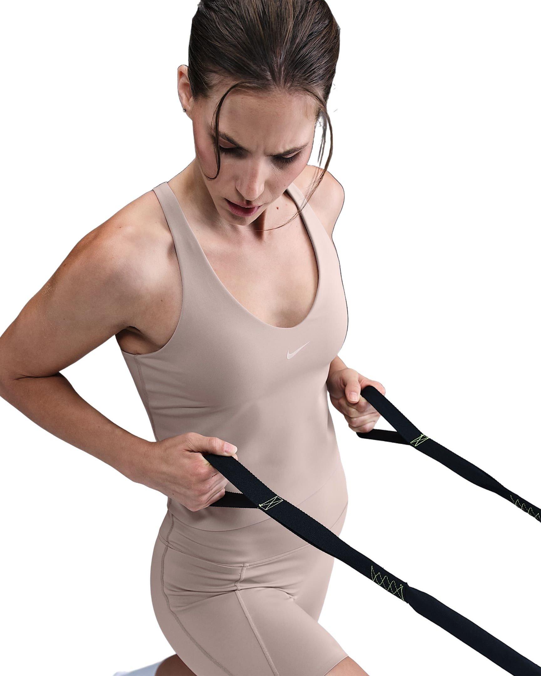 Nike Women's Universa Medium-Support Padded Sports Bra Tank -Malt Brown - MALT BROWN Thumbnail View 3