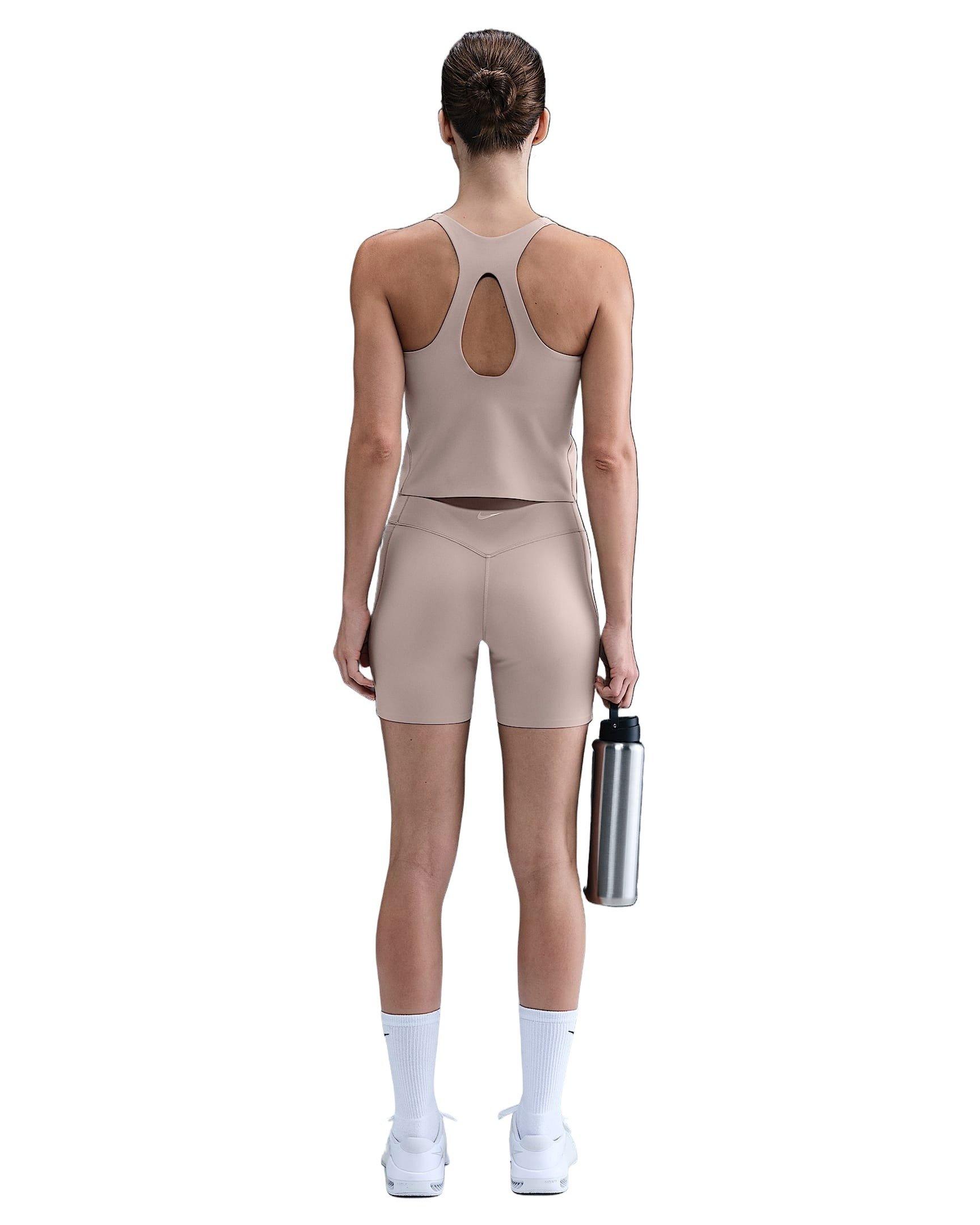 Nike Women's Universa Medium-Support Padded Sports Bra Tank - Malt Brown - MALT BROWN Thumbnail View 5