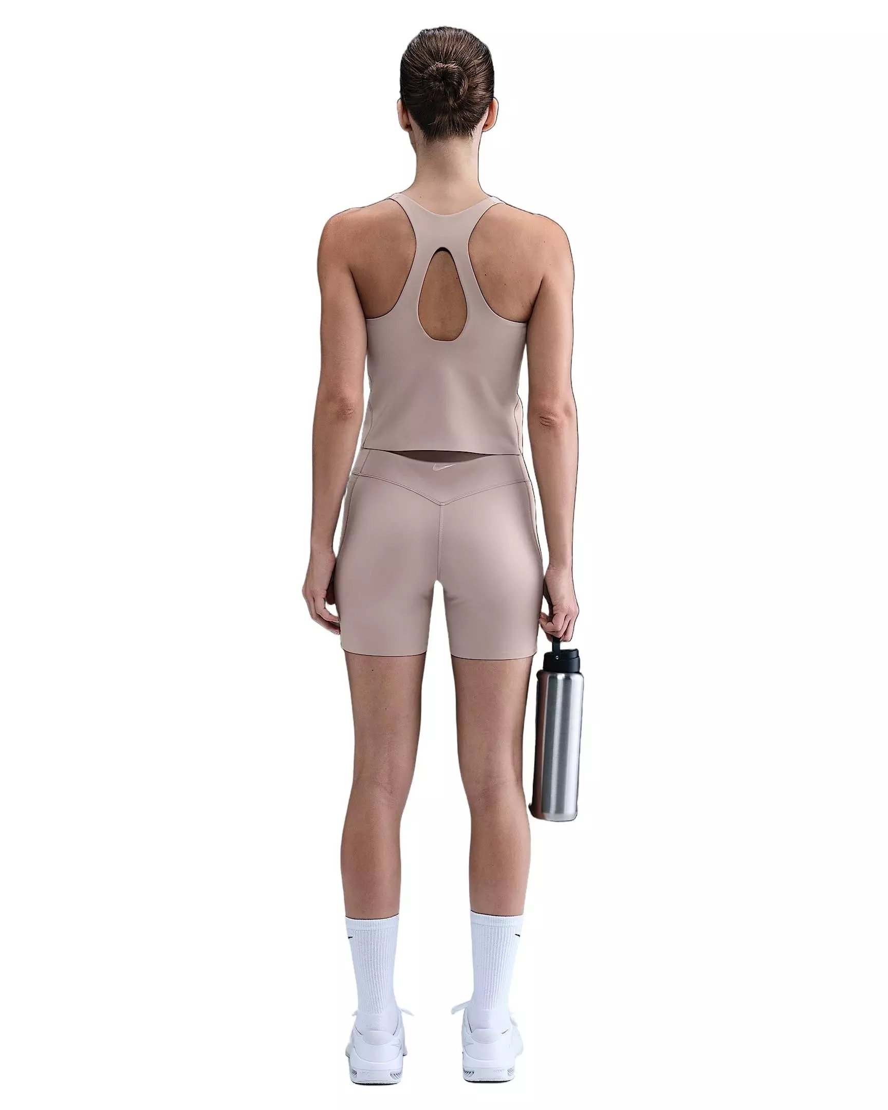 Nike Women's Universa Medium-Support Padded Sports Bra Tank -Malt Brown - MALT BROWN