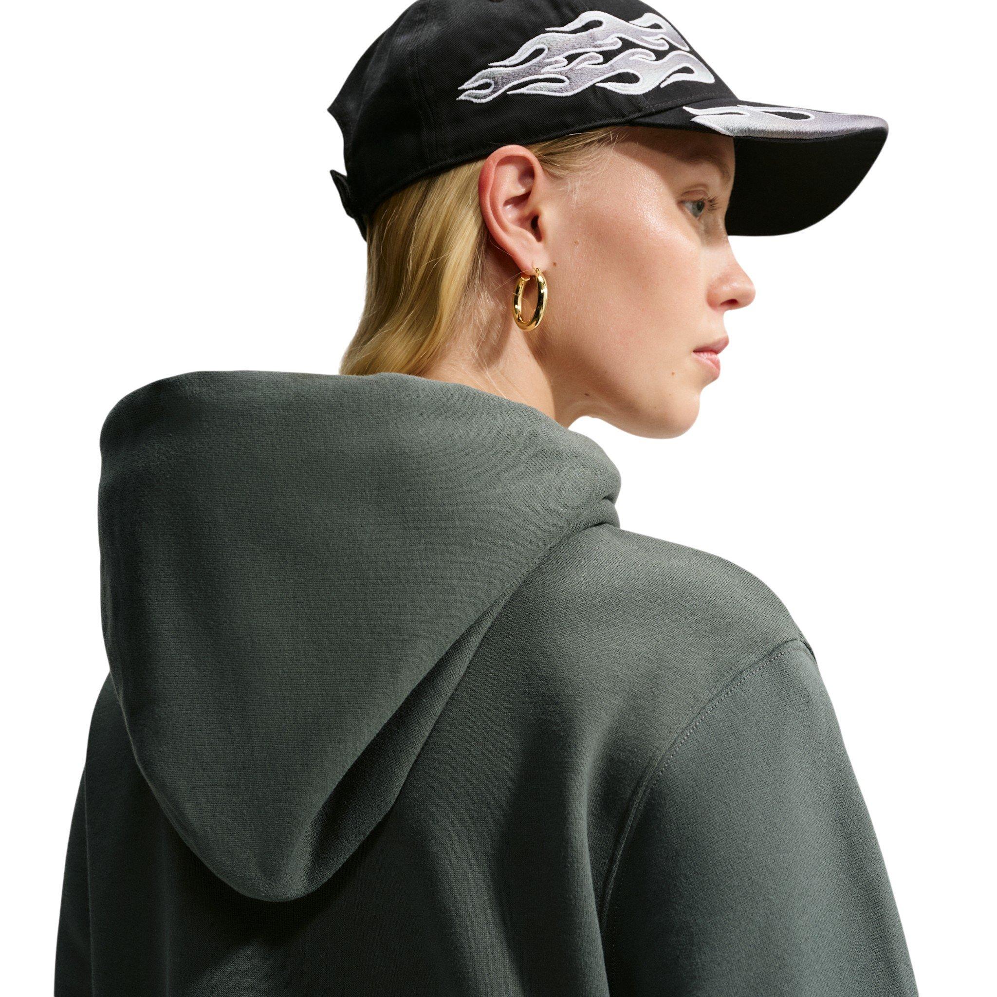 Nike Women's Studio Fleece Medium Weight Full-Zip Hooded Jacket - Green - GREEN