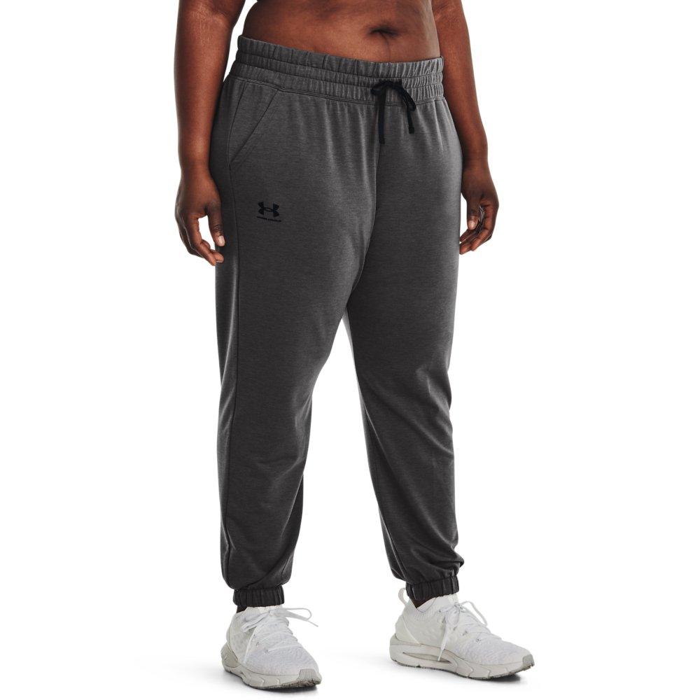 Under Armour Women's Rival Terry Joggers - Grey/Black - GREY/BLACK Thumbnail View 1