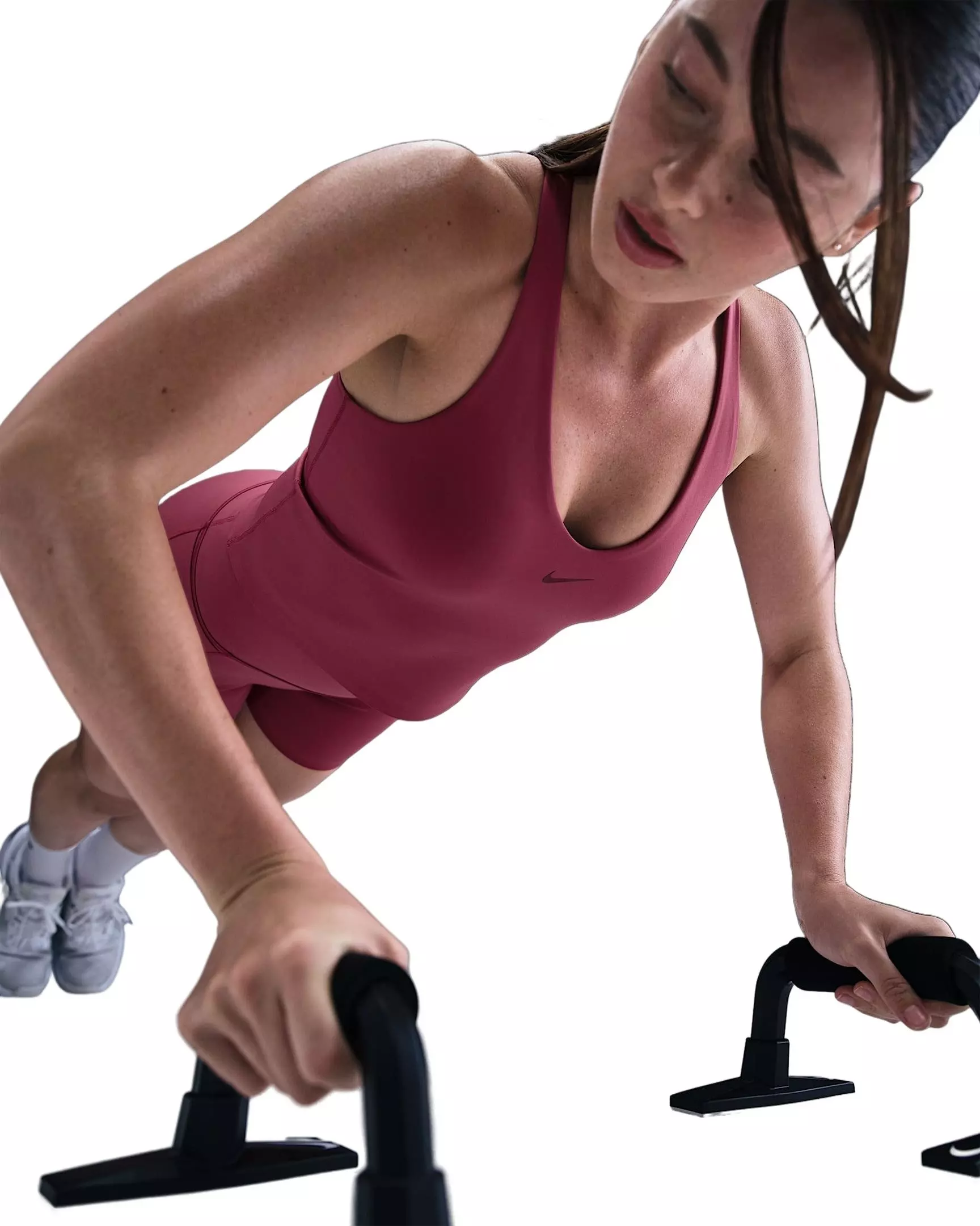 Nike Women's Universa Medium-Support Padded Sports Bra Tank - Beet Purple - BEET PURPLE