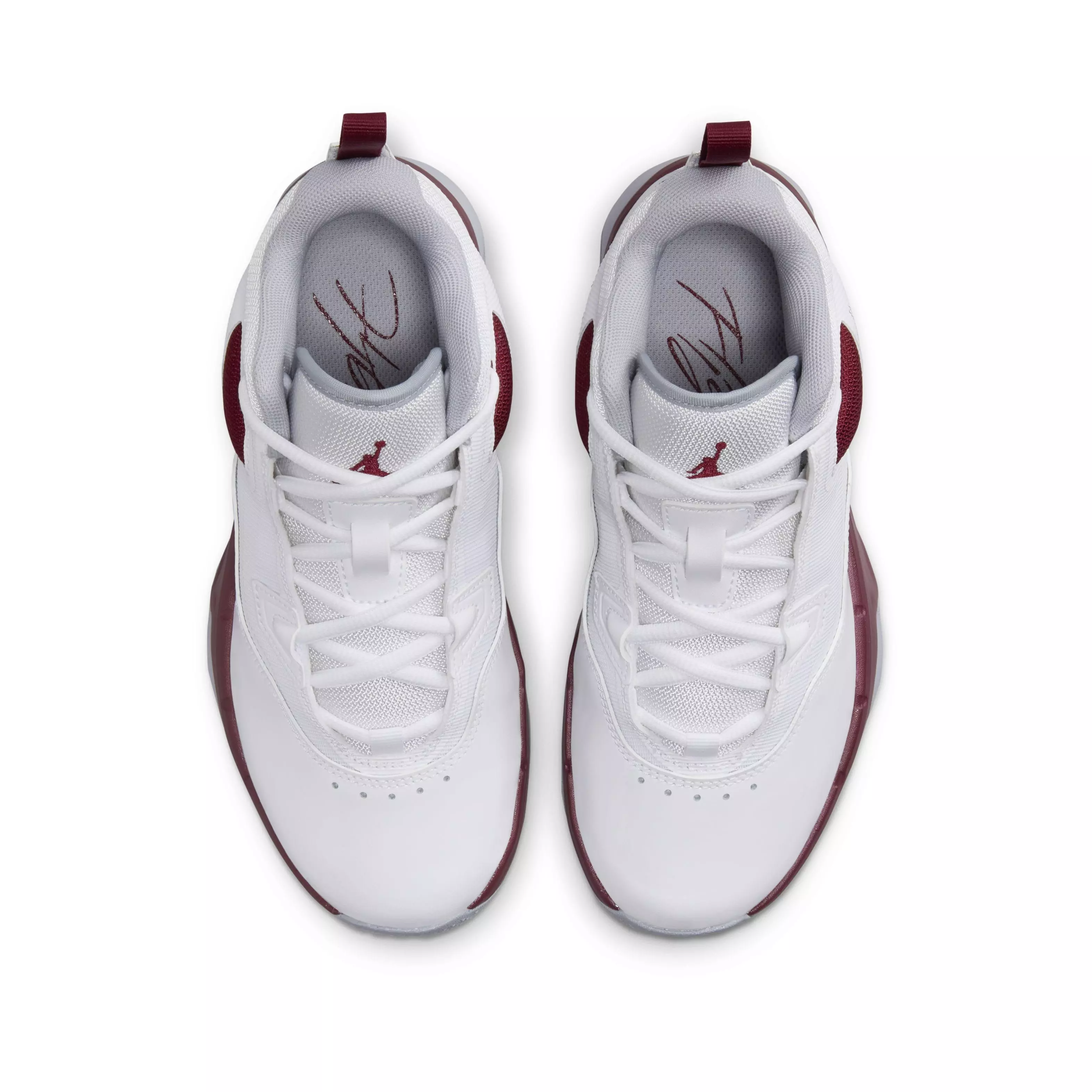 Jordan Stay Loyal 3 "White/Wolf Grey/Team Red" Grade School Boys' Shoe - WHITE/GREY/RED
