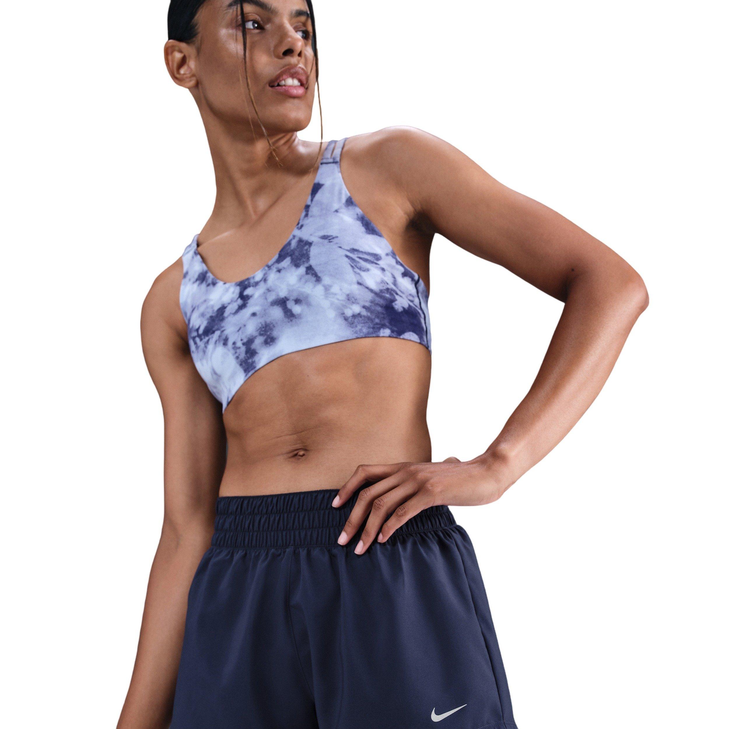 Nike One Women's Dri-FIT Mid-Rise 3" Brief-Lined Shorts -Navy - NAVY Thumbnail View 3