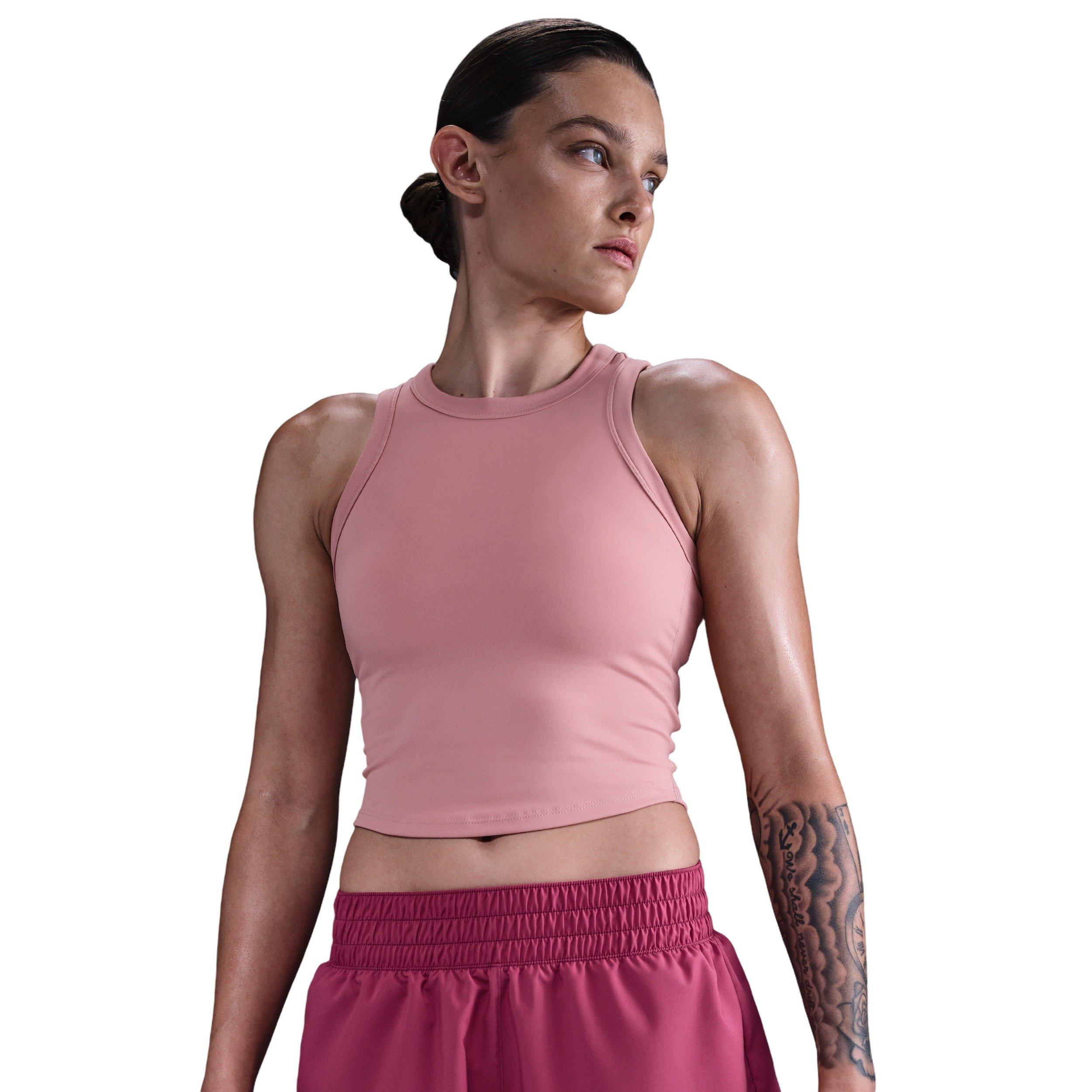 Nike One Women's Dri-FIT Mid-Rise 3" Brief-Lined Shorts -Beet Purple - BEET PURPLE Thumbnail View 3