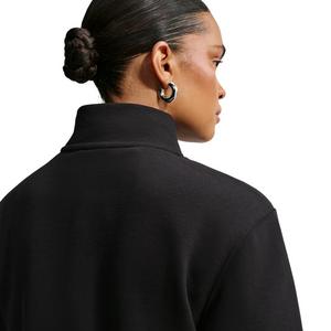 Nike Women's Studio Fleece Med-Weight 1/4-Zip Top - Black - BLACK