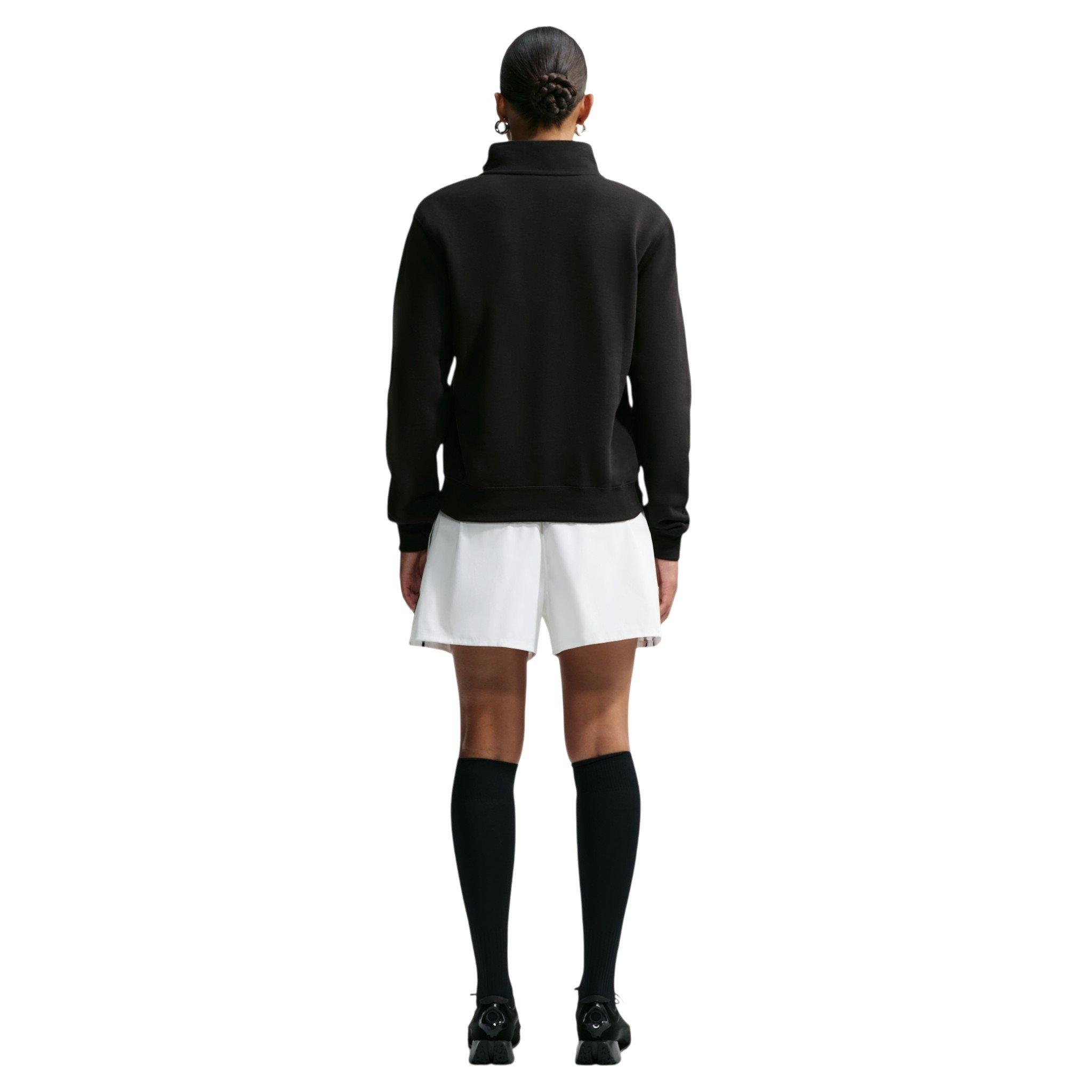 Nike Women's Studio Fleece Med-Weight 1/4-Zip Top - Black - BLACK