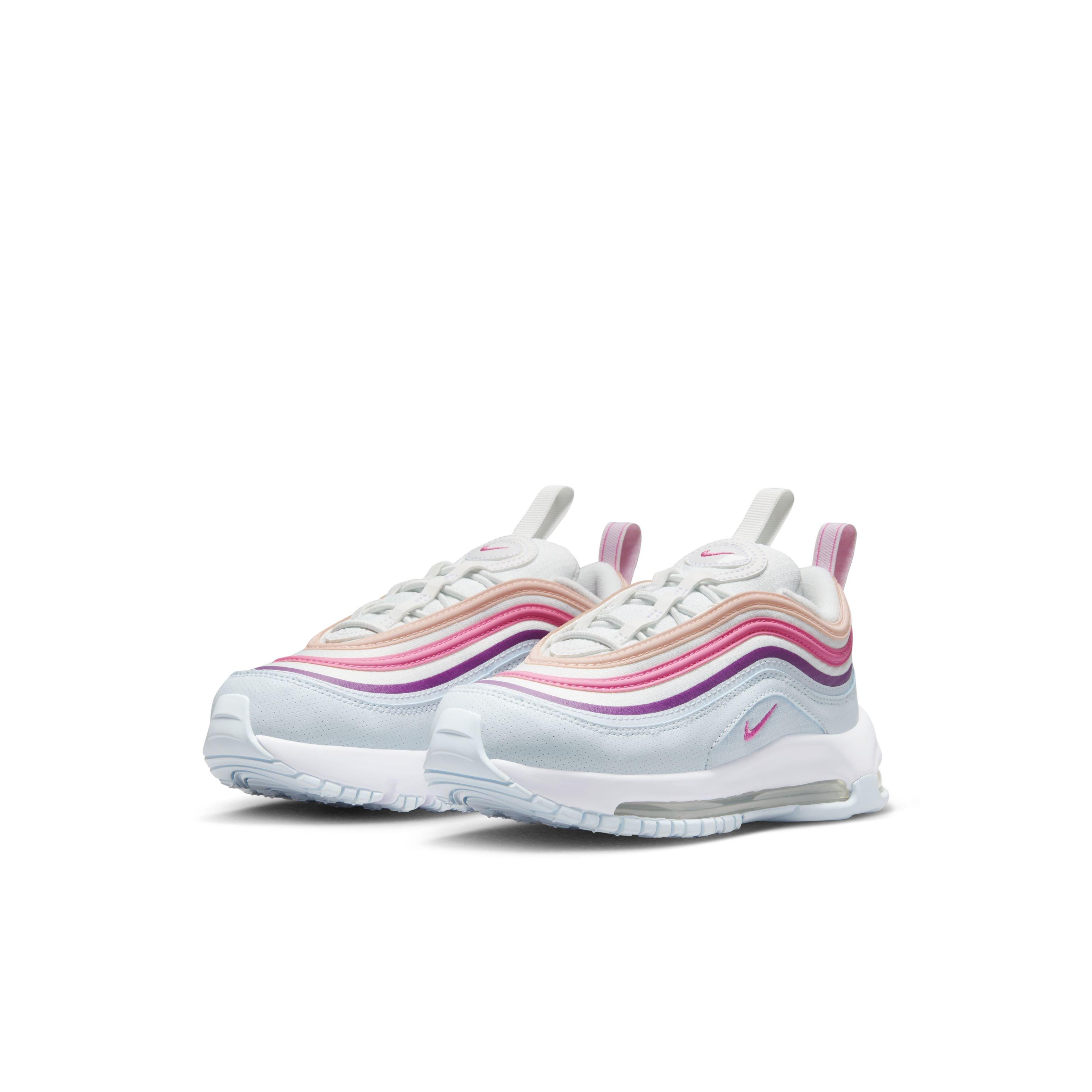 Nike Air Max 97 "Summit White/Blue Tint/Viotech/Pinksicle" Preschool Girls' Shoe - WHITE/BLUE/VIOTECH/PINKSICLE Thumbnail View 3