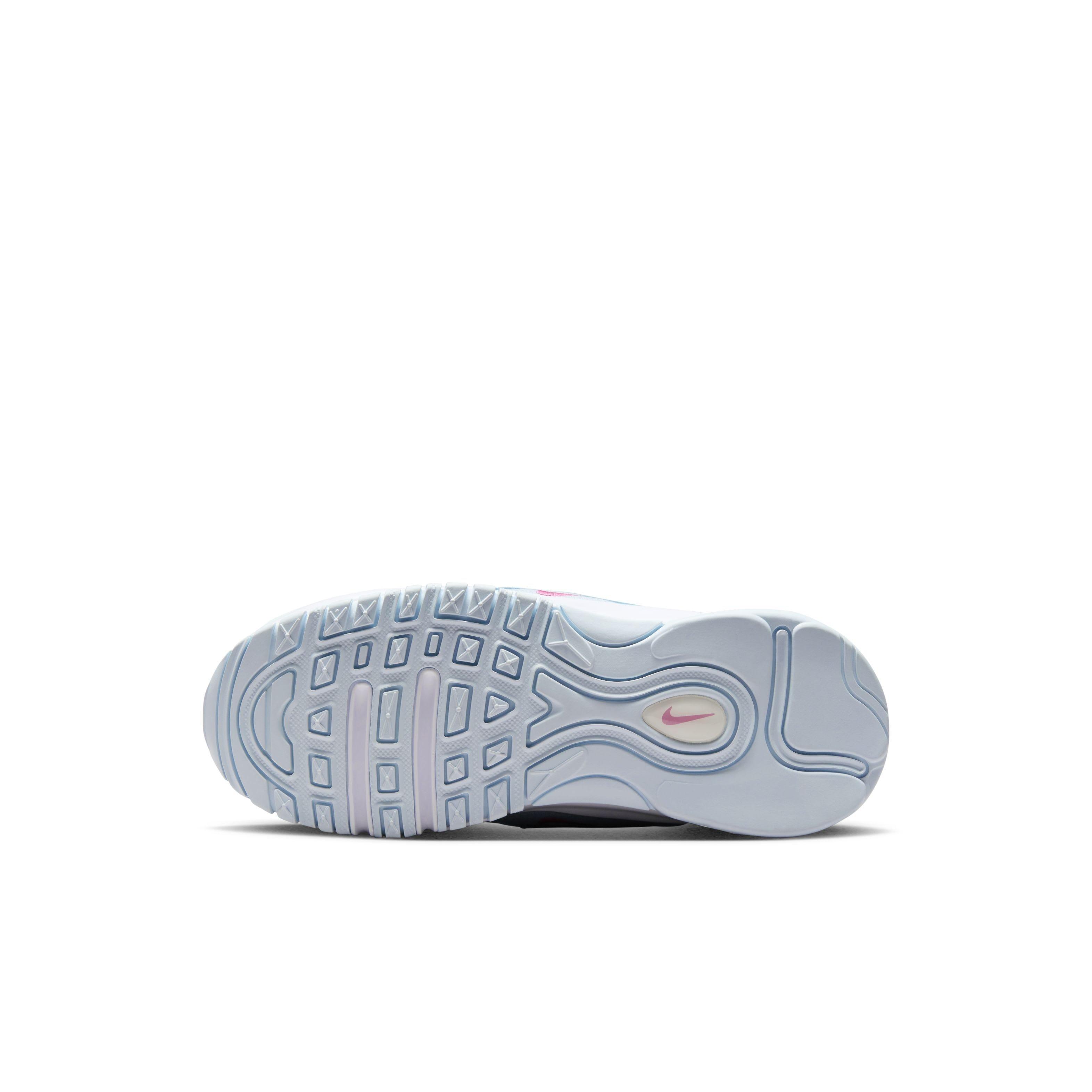 Nike Air Max 97 "Summit White/Blue Tint/Viotech/Pinksicle" Preschool Girls' Shoe - WHITE/BLUE/VIOTECH/PINKSICLE Thumbnail View 6
