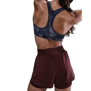 Nike One Women's Dri-FIT High-Waisted 3" 2-in-1 Shorts -Burgundy