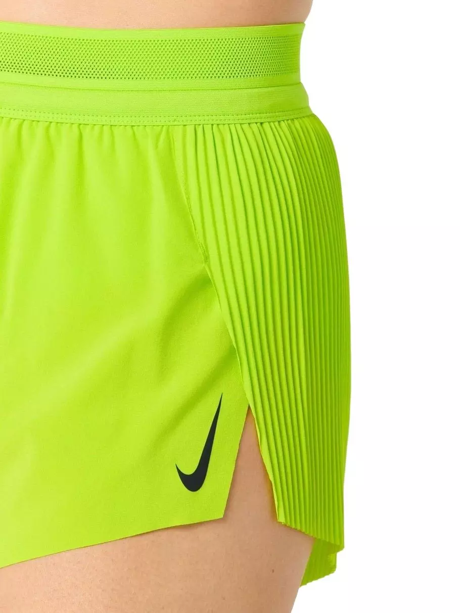 Nike Women's AeroSwift Dri-FIT ADV Mid-Rise 3" Brief-Lined Running Shorts -Cyber Green - CYBER GREEN