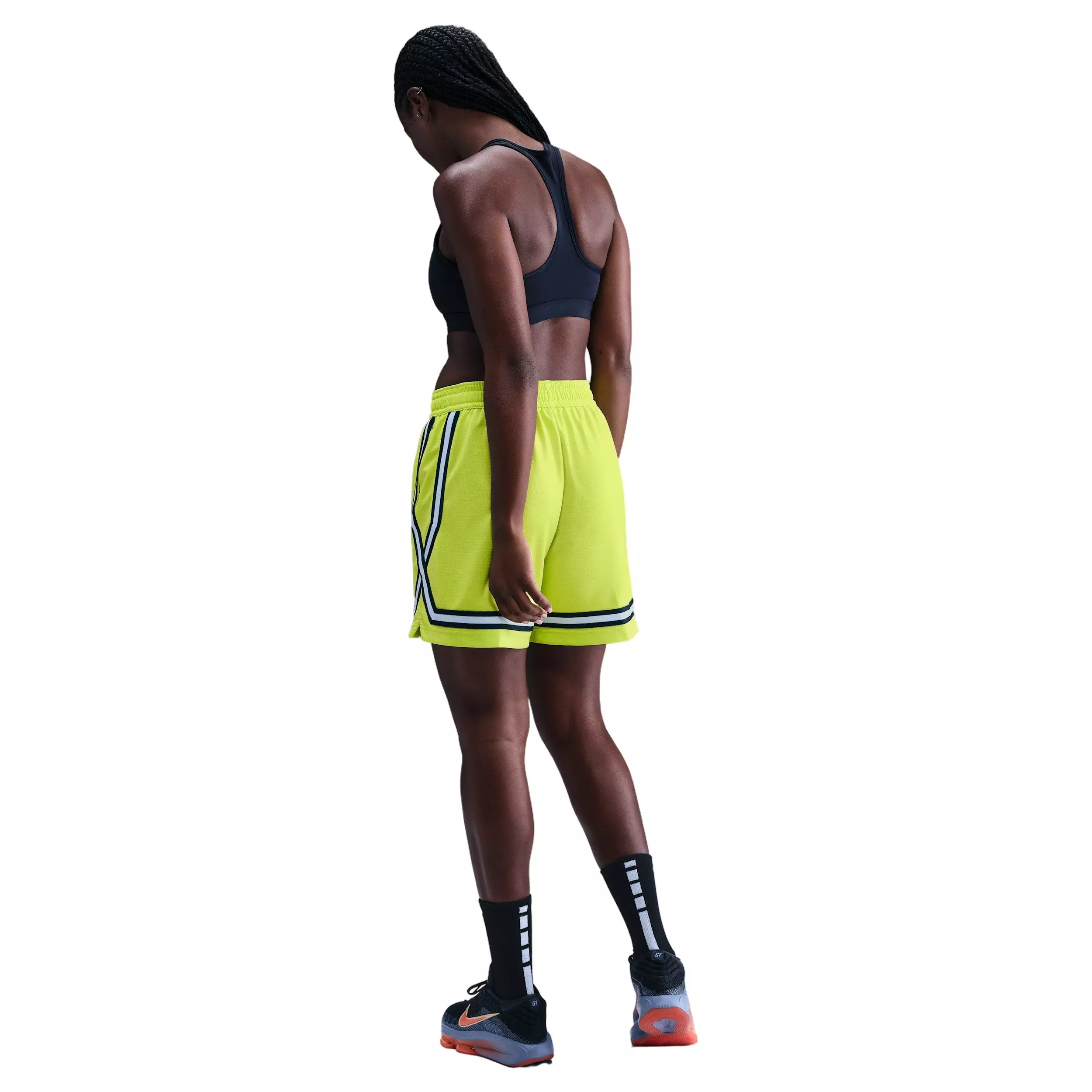 Nike Women's Crossover Dri-FIT 5" Basketball Shorts - Cyber Green - CYBER GREEN