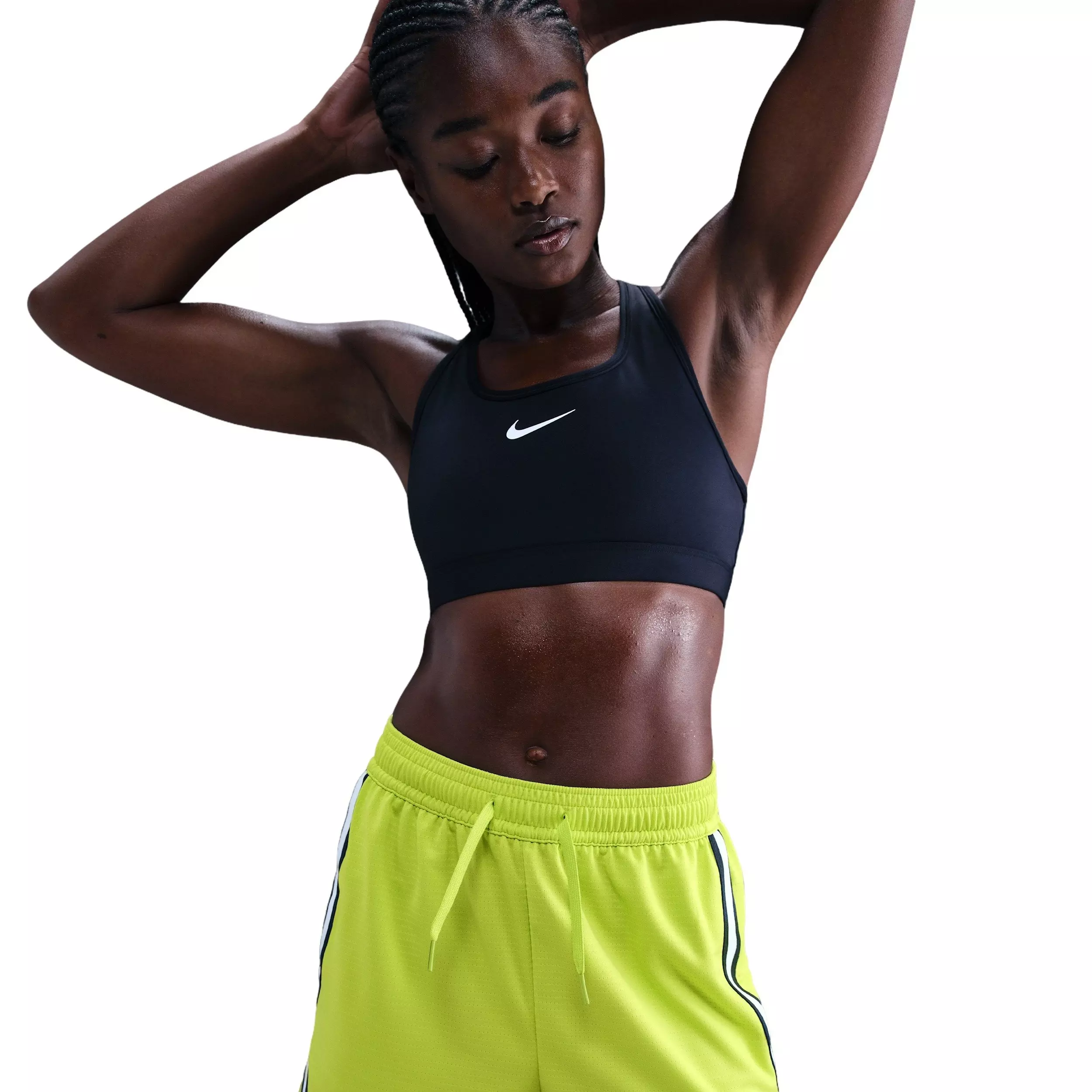Nike Women's Crossover Dri-FIT 5" Basketball Shorts - Cyber Green - CYBER GREEN