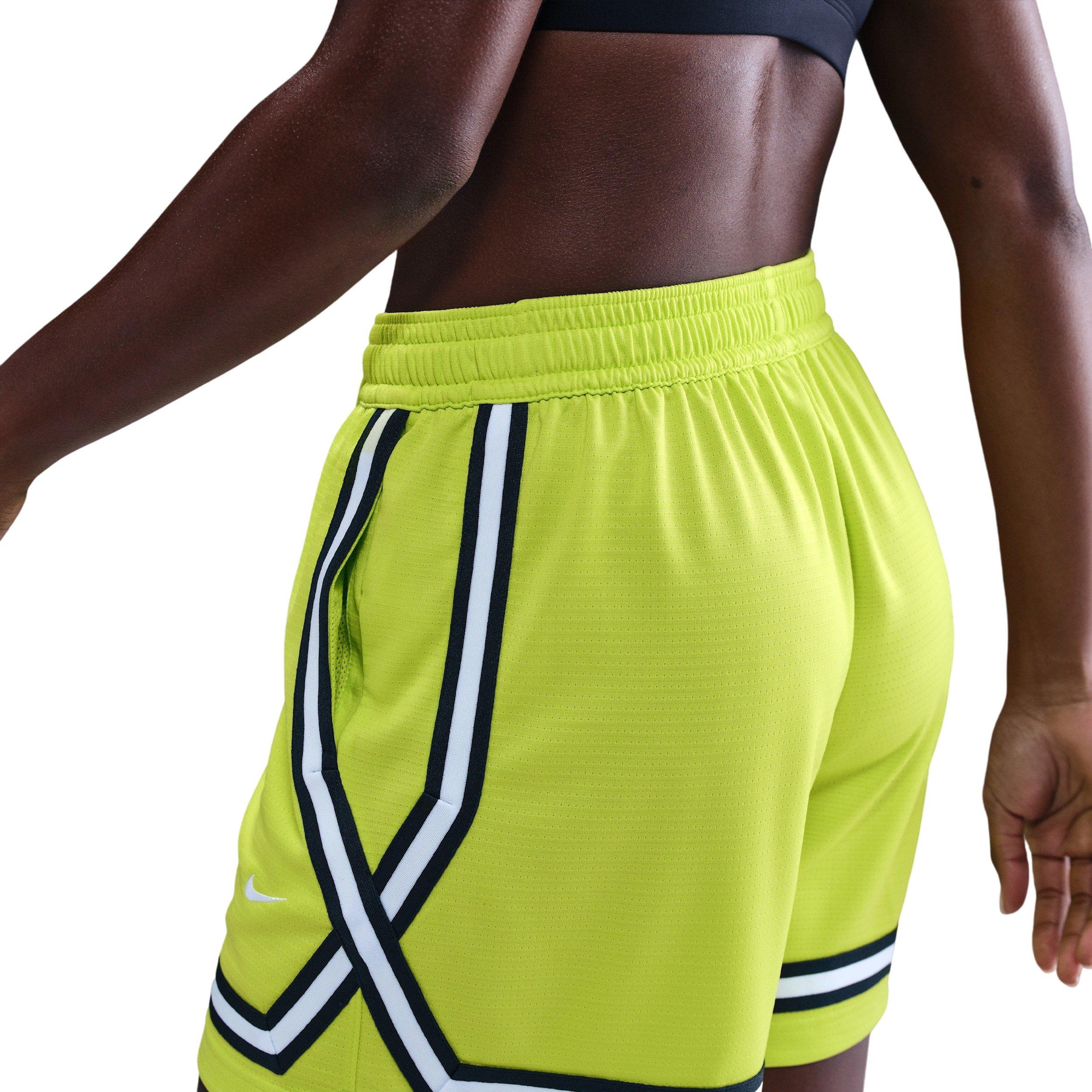 Nike Women's Crossover Dri-FIT 5" Basketball Shorts - Cyber Green - CYBER GREEN Thumbnail View 4