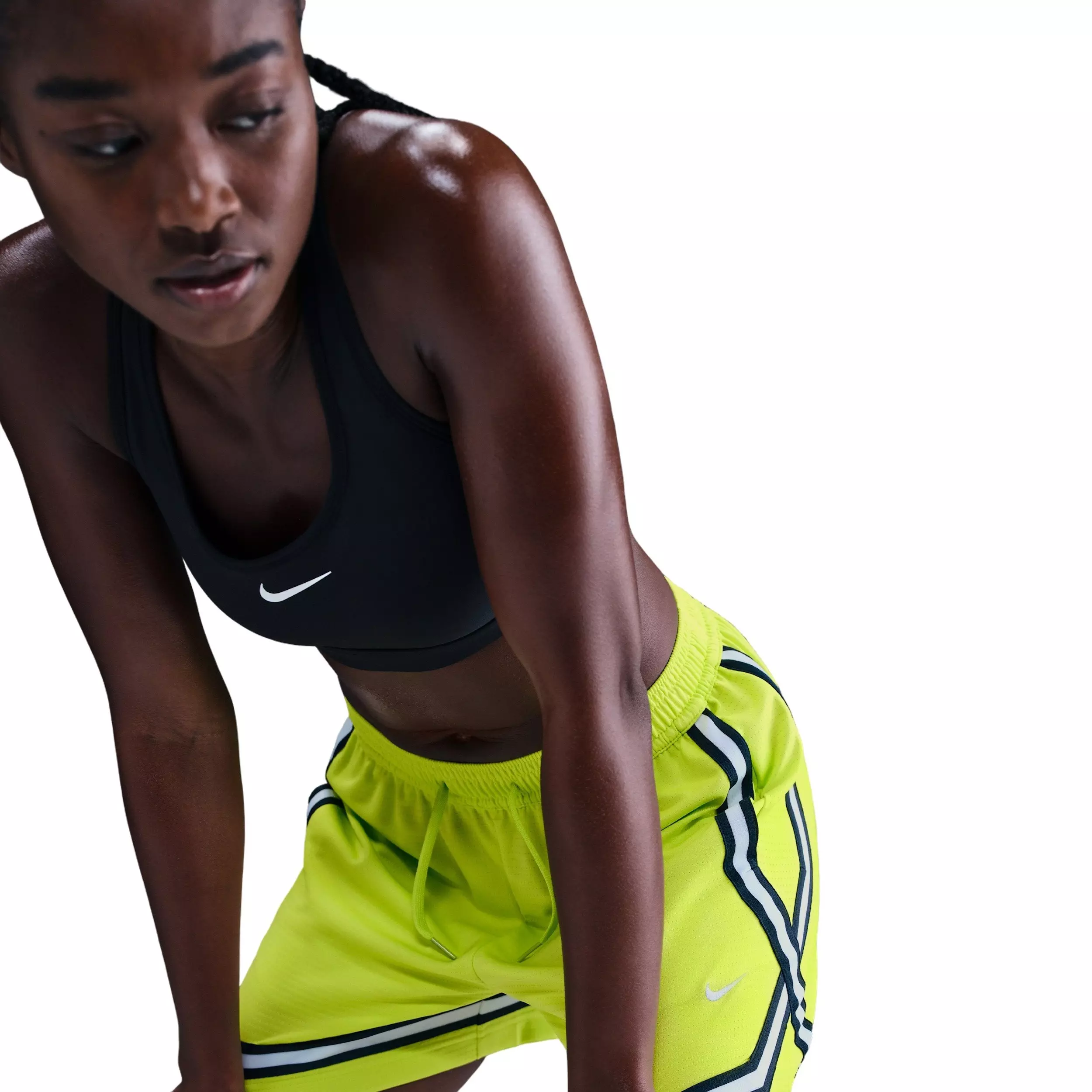 Nike Women's Crossover Dri-FIT 5" Basketball Shorts -Cyber Green - CYBER GREEN