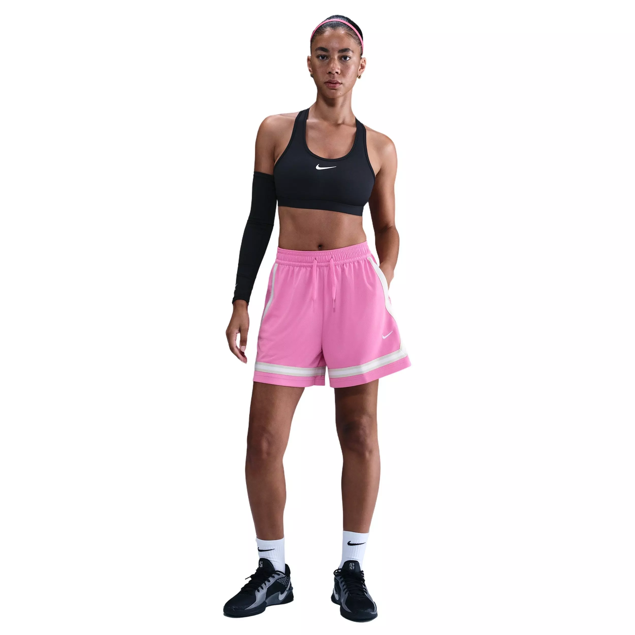 Nike Women's Crossover Dri-FIT 5" Basketball Shorts -Pink - PINK