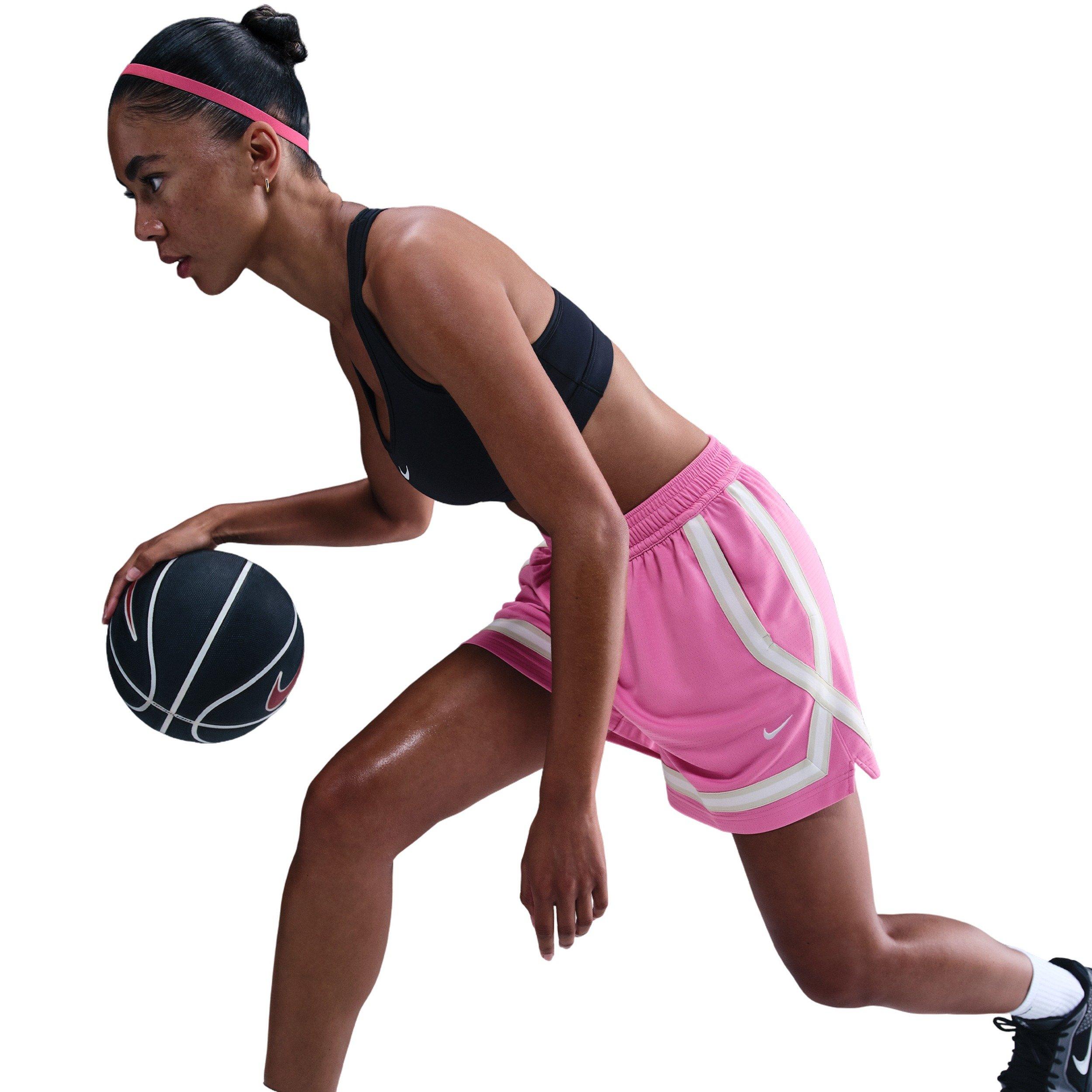 Nike Women's Crossover Dri-FIT 5" Basketball Shorts - Pink - PINK Thumbnail View 5