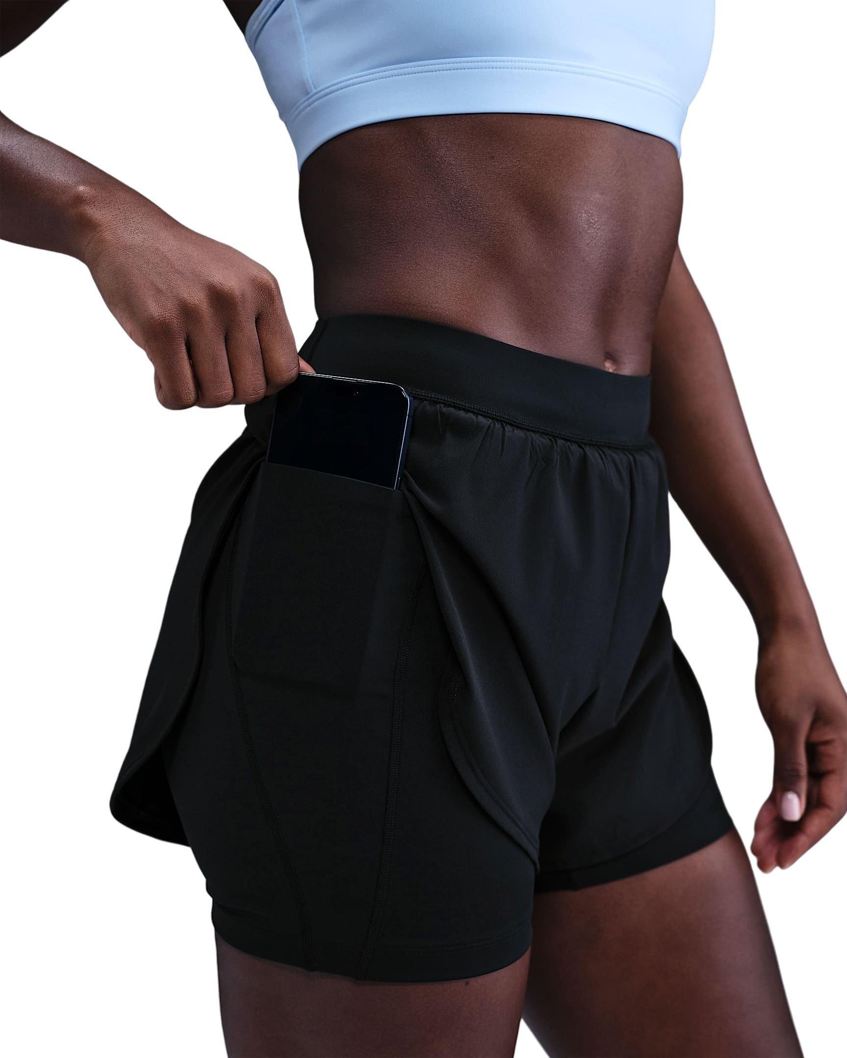 Nike Women's Universa 2-in-1 5" Shorts -Black - BLACK Thumbnail View 4