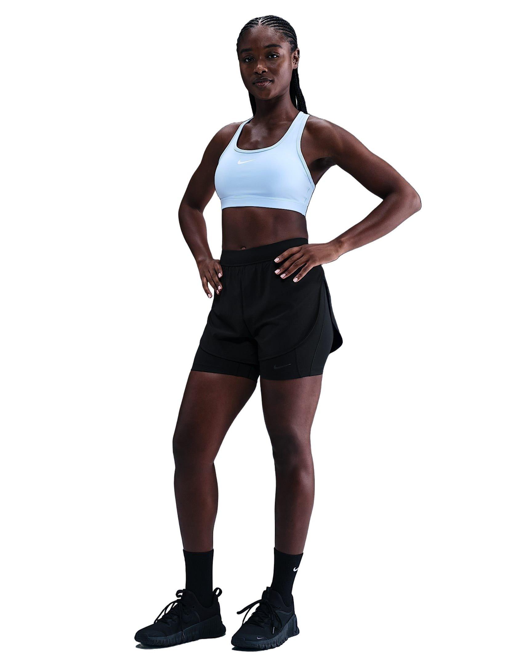 Nike Women's Universa 2-in-1 5" Shorts - Black - BLACK Thumbnail View 5