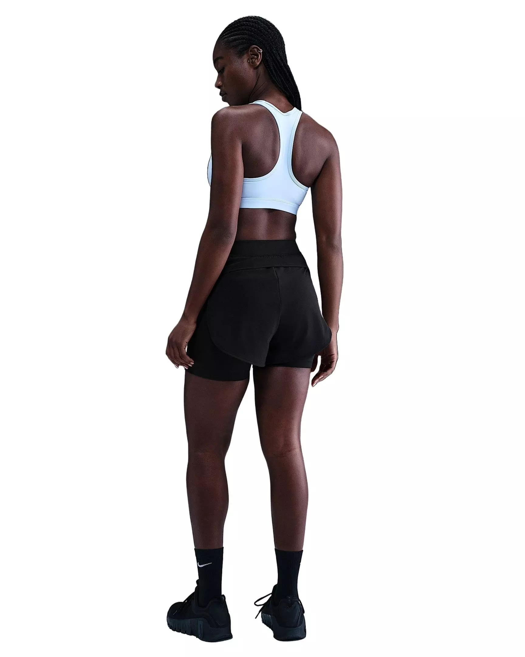 Nike Women's Universa 2-in-1 5" Shorts - Black - BLACK