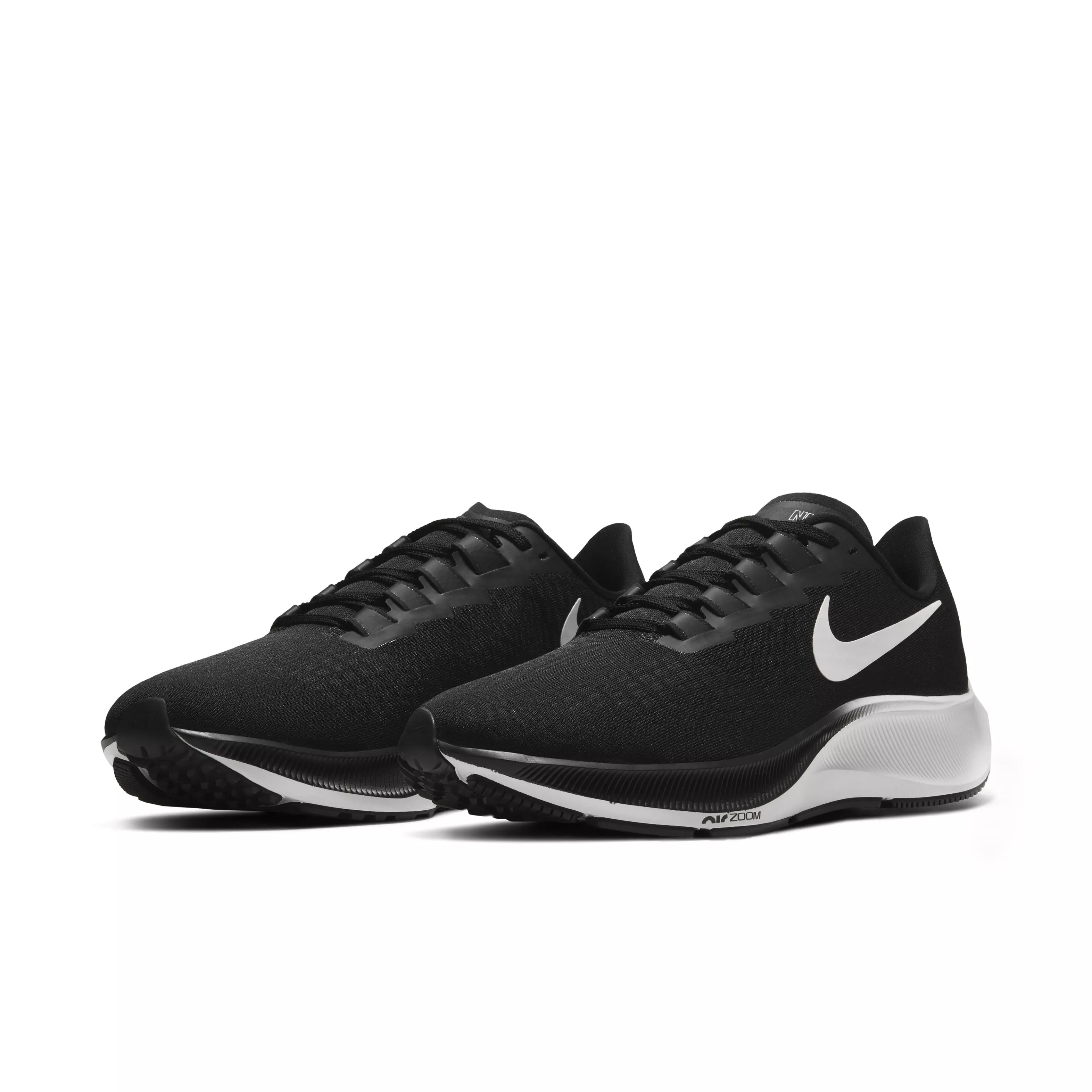 Nike Air Zoom Pegasus 37 "Black/White" Men's Running Shoe-Extra Wide - BLACK/WHITE