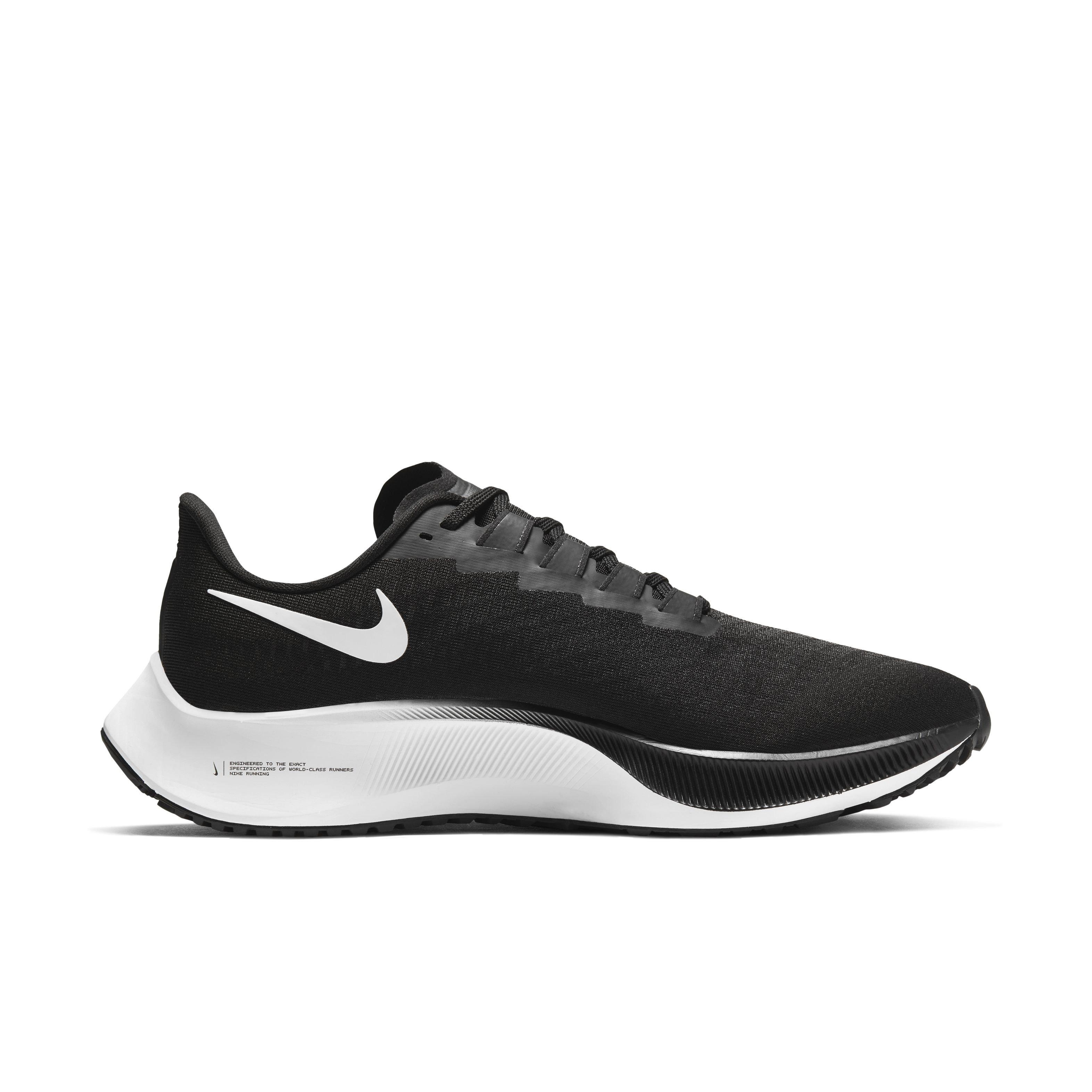 Nike Air Zoom Pegasus 37 "Black/White" Men's Running Shoe-Extra Wide - BLACK/WHITE Thumbnail View 1