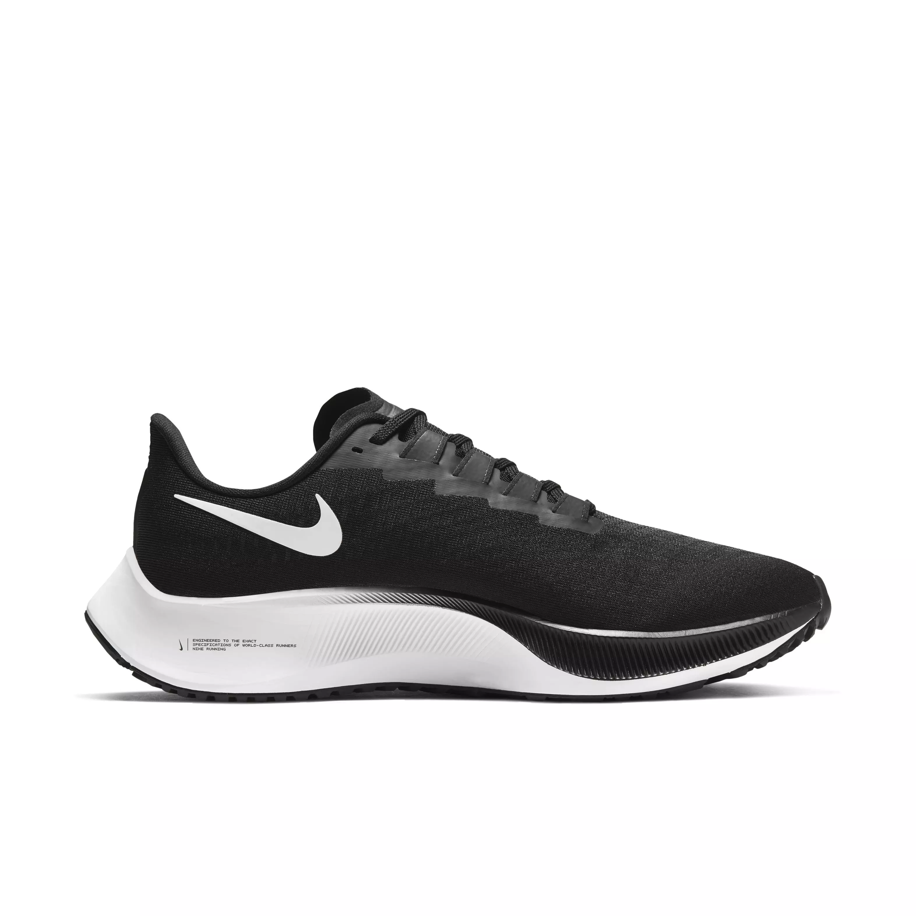 Nike Air Zoom Pegasus 37 "Black/White" Men's Running Shoe-Extra Wide - BLACK/WHITE