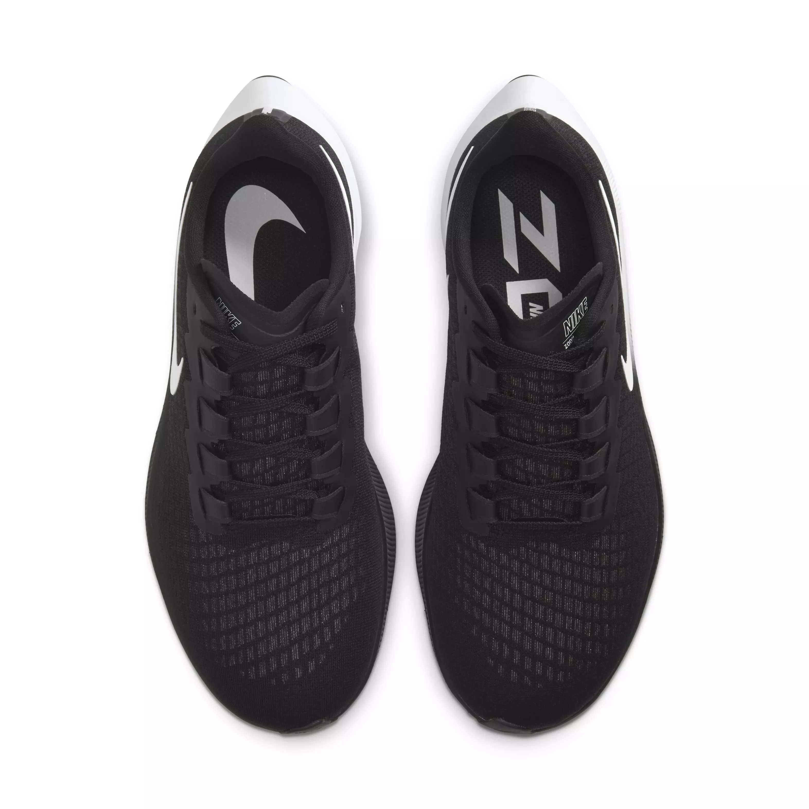 Nike Air Zoom Pegasus 37 "Black/White" Men's Running Shoe-Extra Wide - BLACK/WHITE